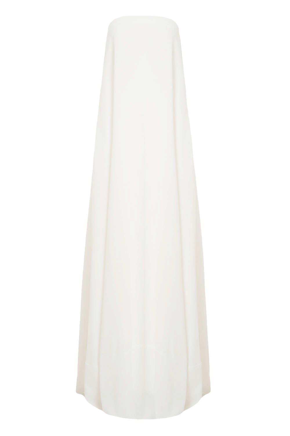 Amy Crepe White Strapless Maxi Dress made by Lora Istanbul