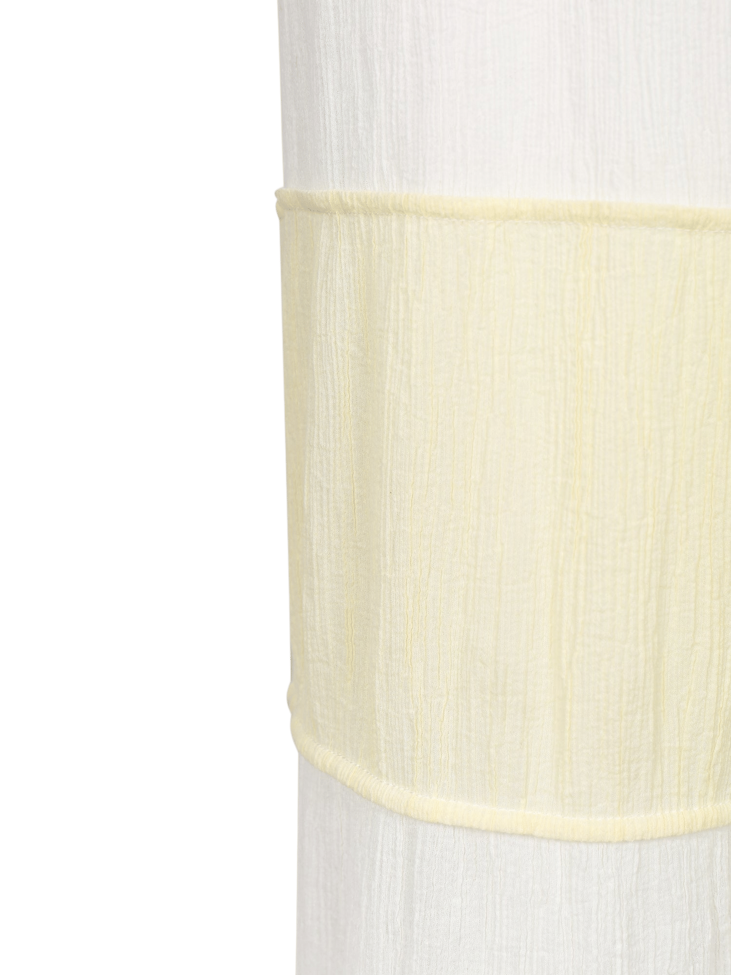 WRINKLED PLEATED COTTON TROUSERS – IVORY/YELLOW made by YIBRI