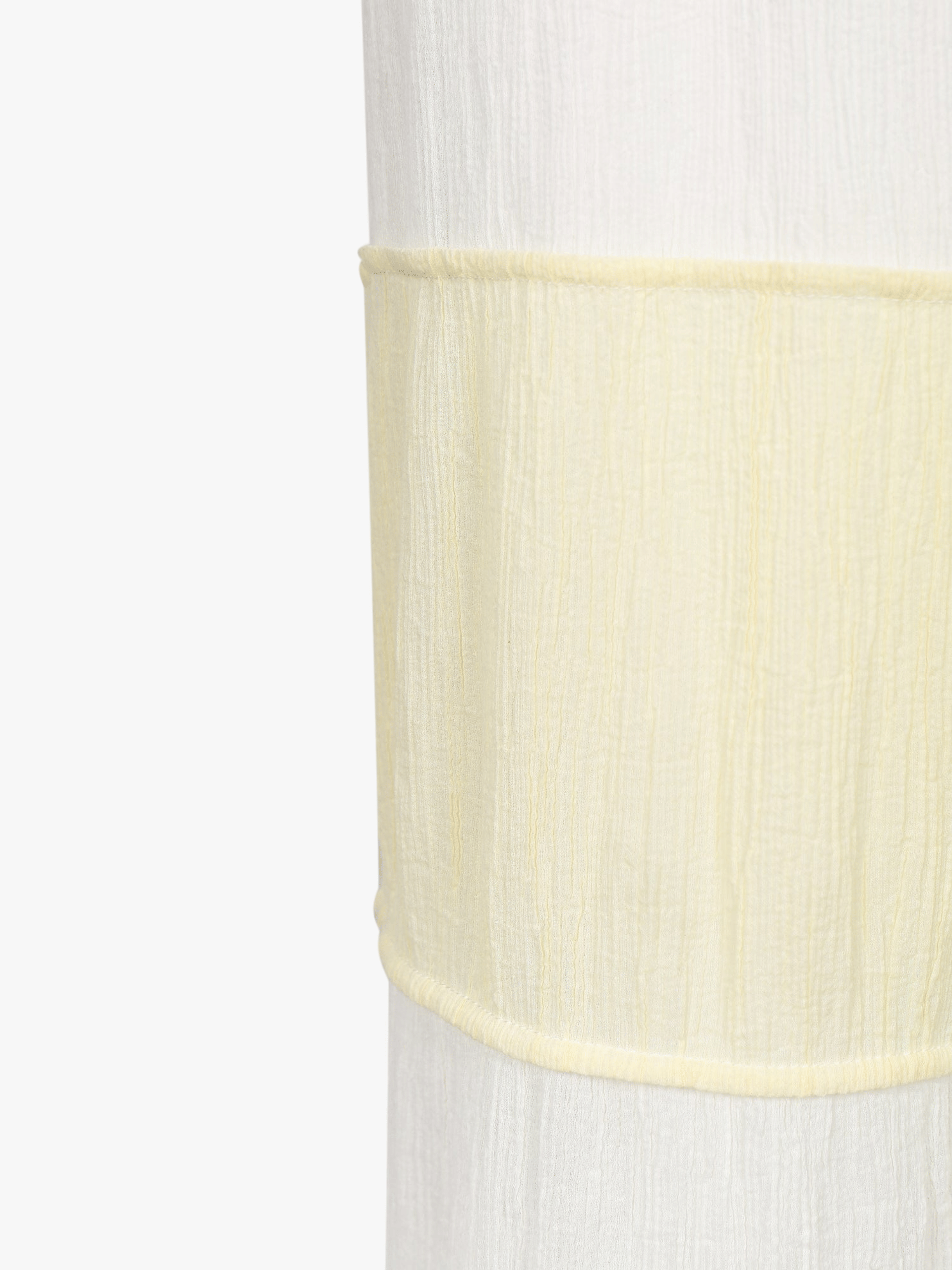 WRINKLED PLEATED COTTON TROUSERS – IVORY/YELLOW made by YIBRI