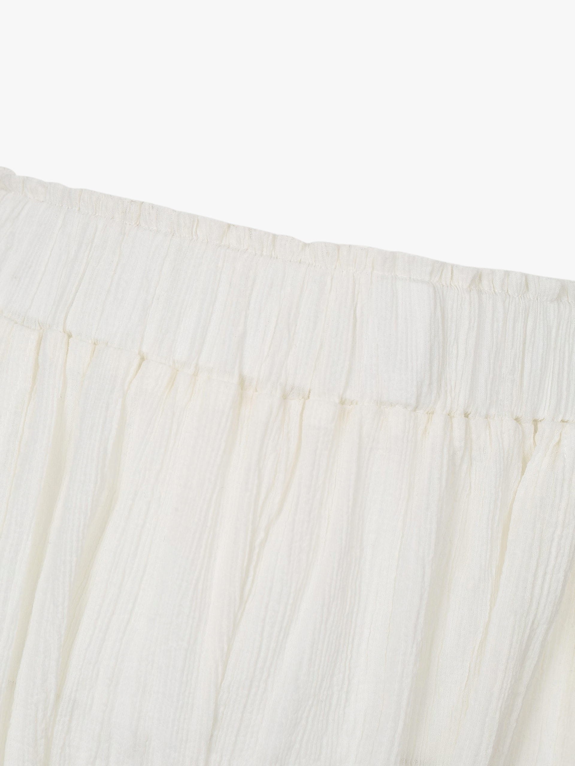 WRINKLED PLEATED COTTON TROUSERS – IVORY/YELLOW made by YIBRI