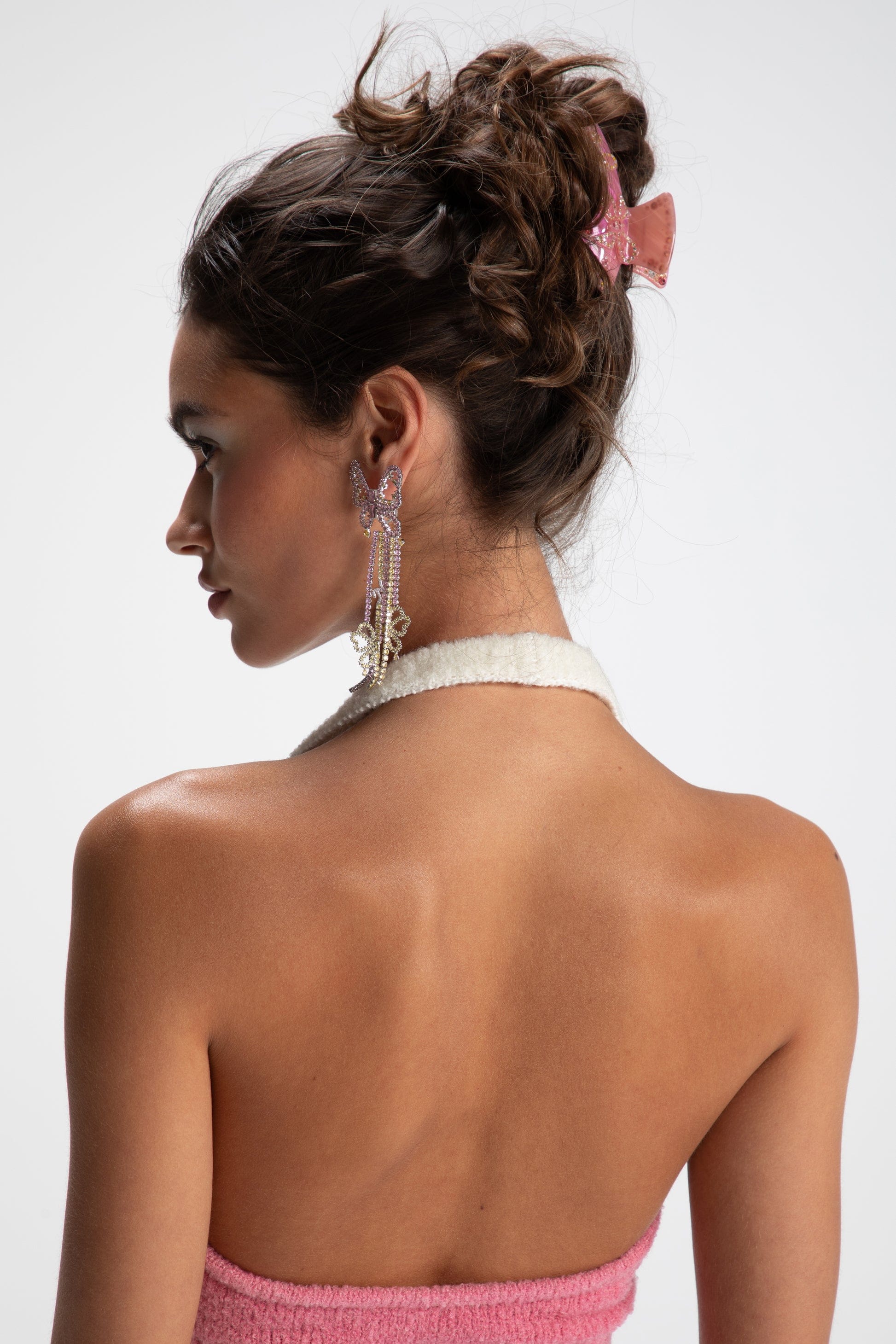 Bella Crystal Claw Clip (Pink) in Pink made by Nana Jacqueline