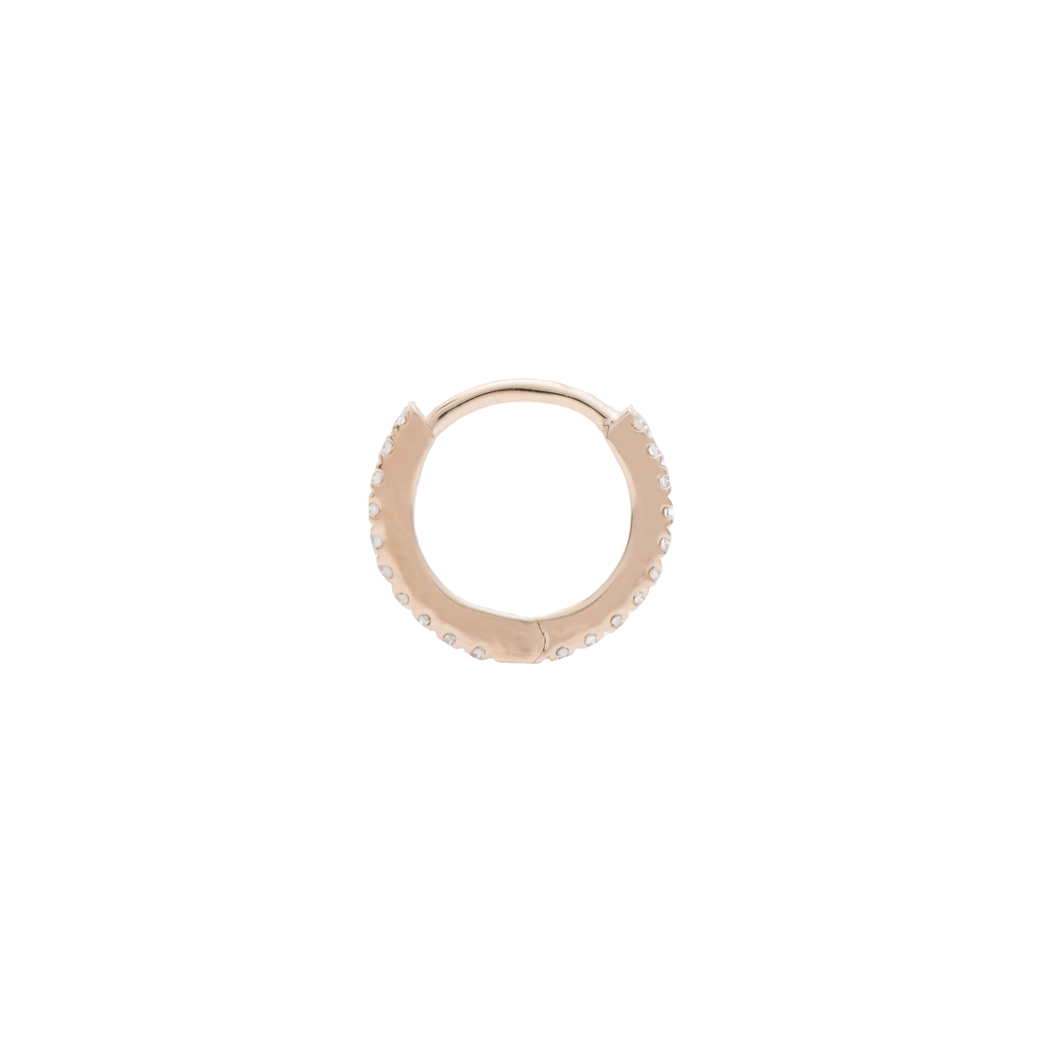 HUGGIE WHITE DIAMOND & ROSE GOLD - 9mm made by ENNUI