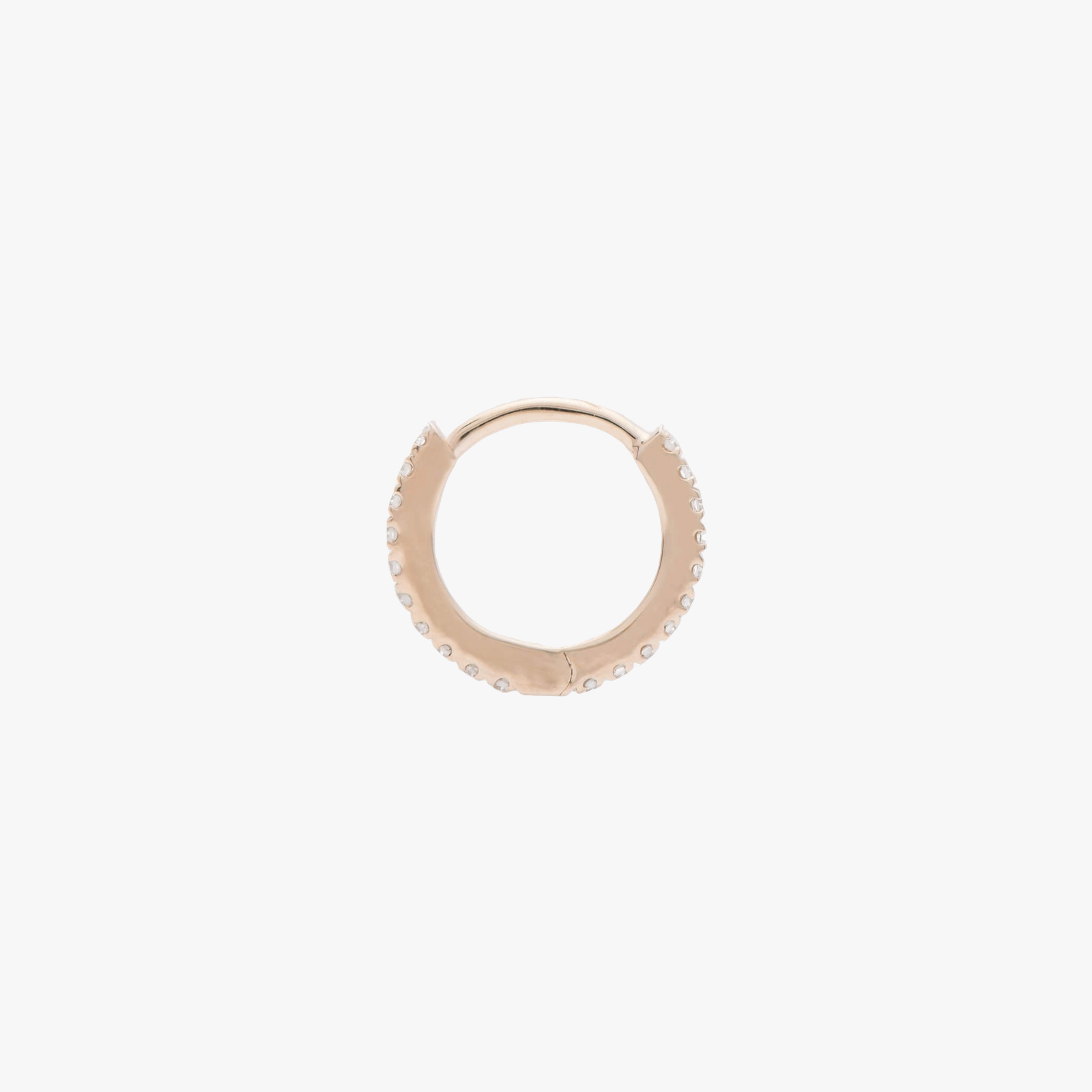 HUGGIE WHITE DIAMOND & ROSE GOLD - 9mm made by ENNUI