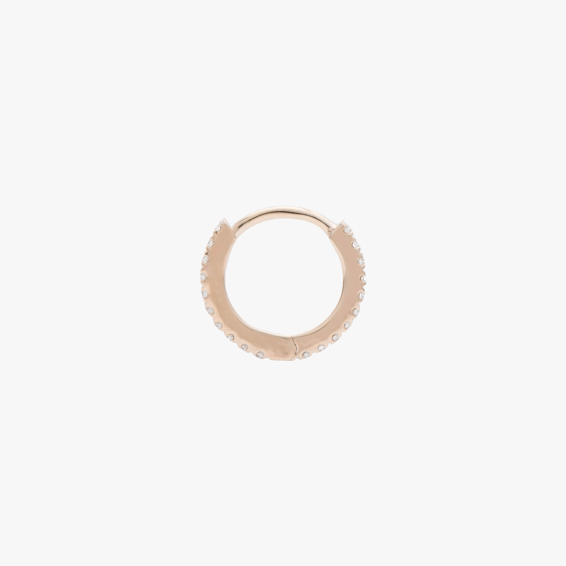 HUGGIE WHITE DIAMOND & ROSE GOLD - 9mm made by ENNUI