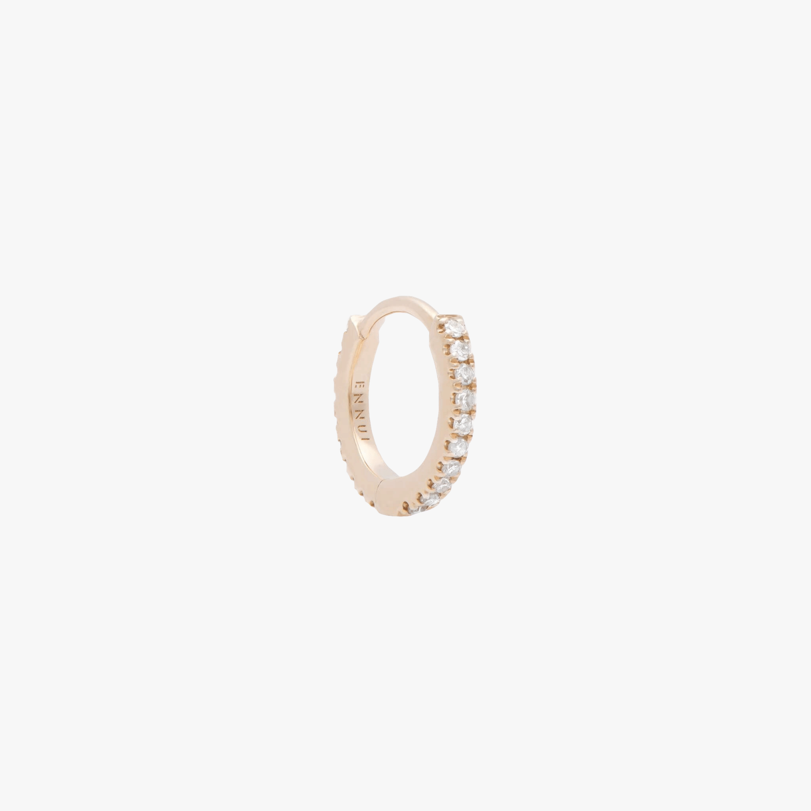 HUGGIE WHITE DIAMOND & ROSE GOLD - 9mm made by ENNUI
