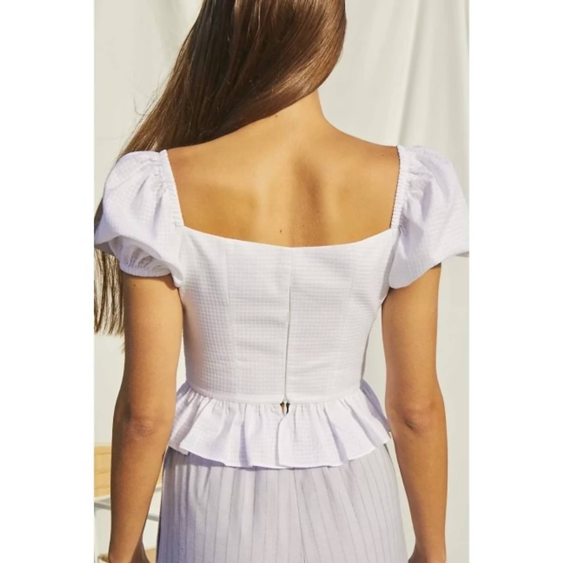 Movenna Top in White made by Nazli Ceren