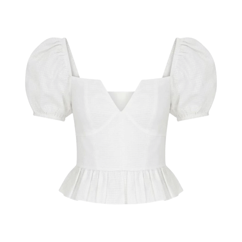 Movenna Top in White made by Nazli Ceren