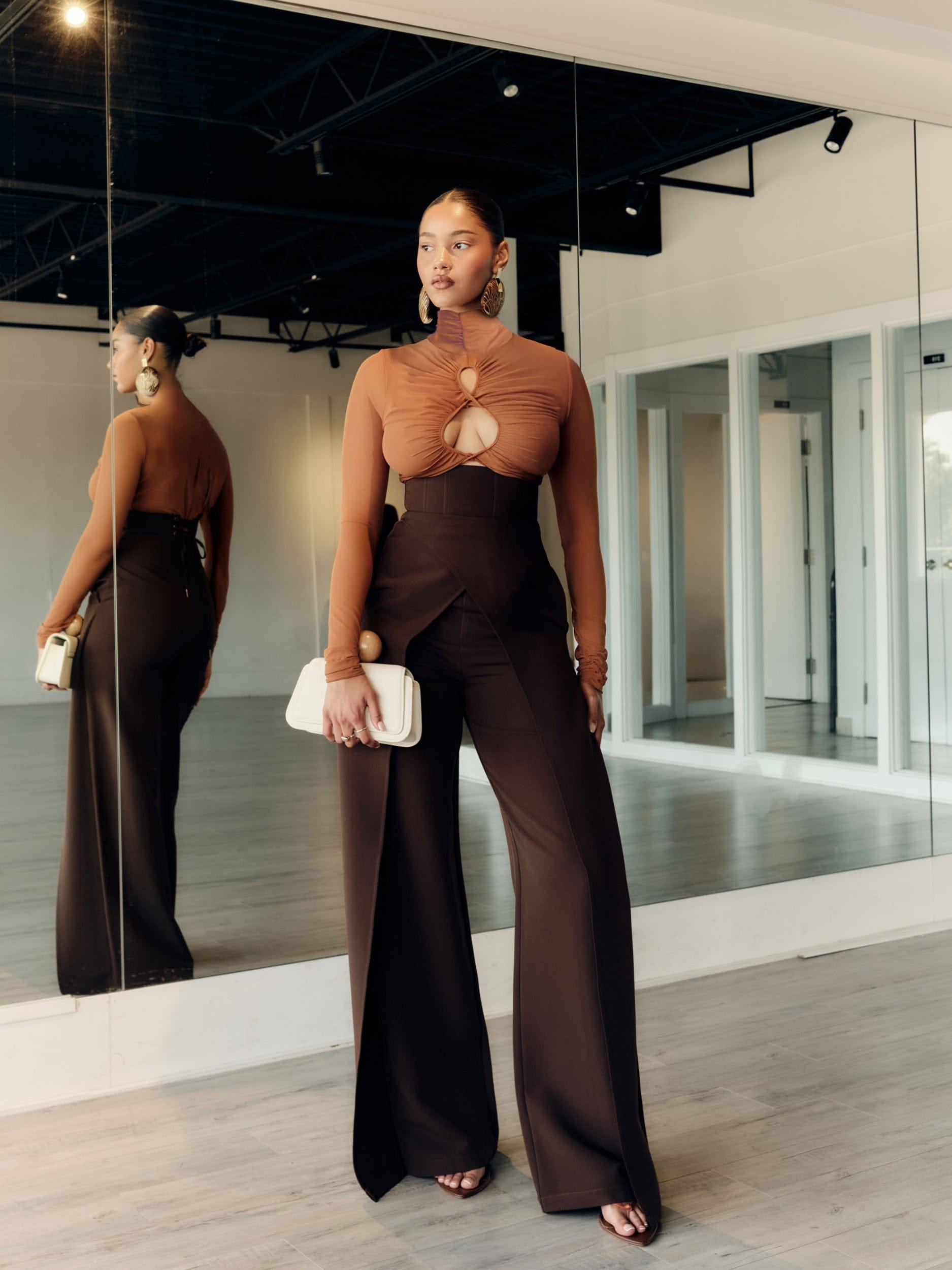 SALLE BODYSUIT - CAMEL made by Andrea Iyamah