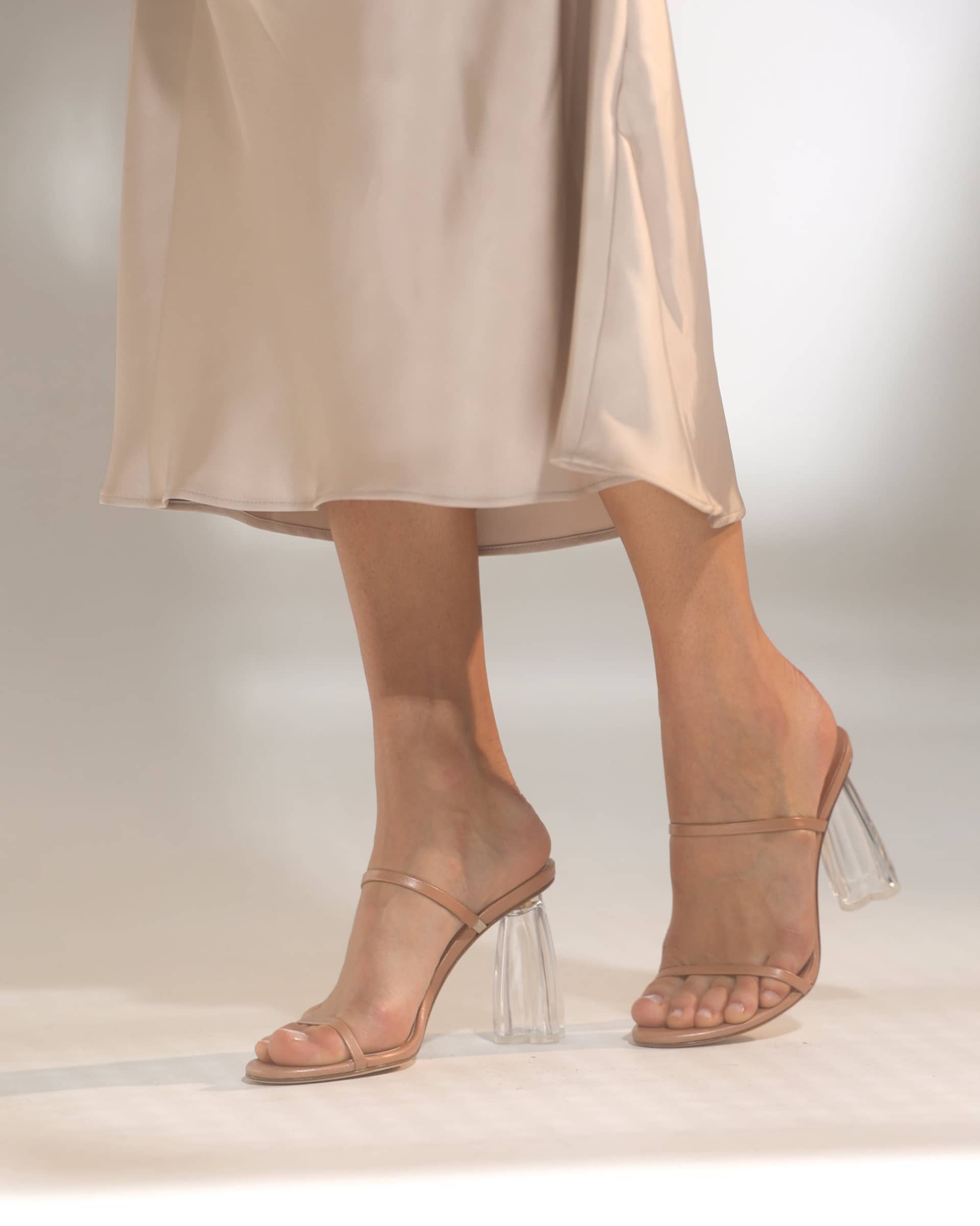 Fiorellini Glass Heel 95 Tan made by ATANA