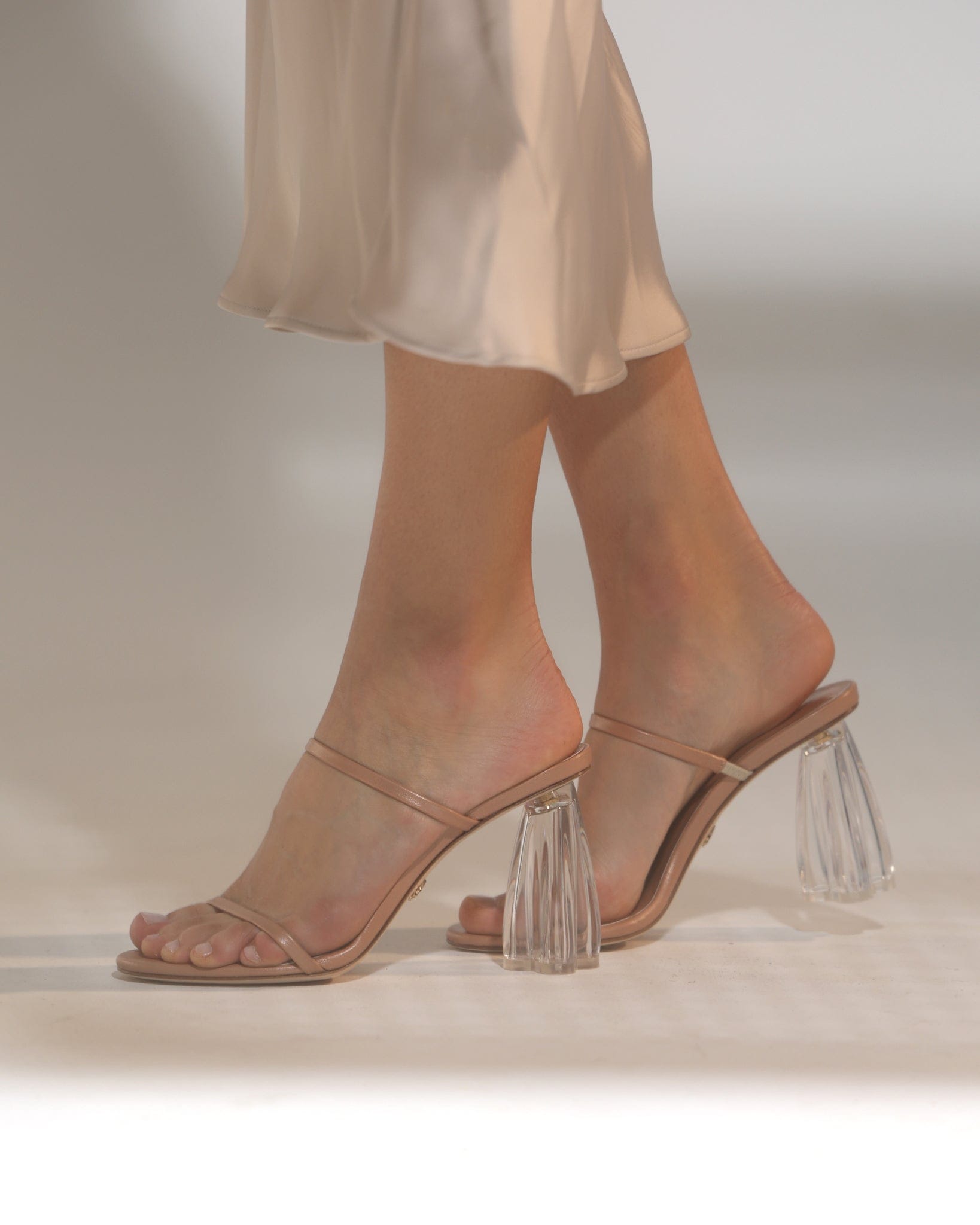 Fiorellini Glass Heel 95 Tan made by ATANA