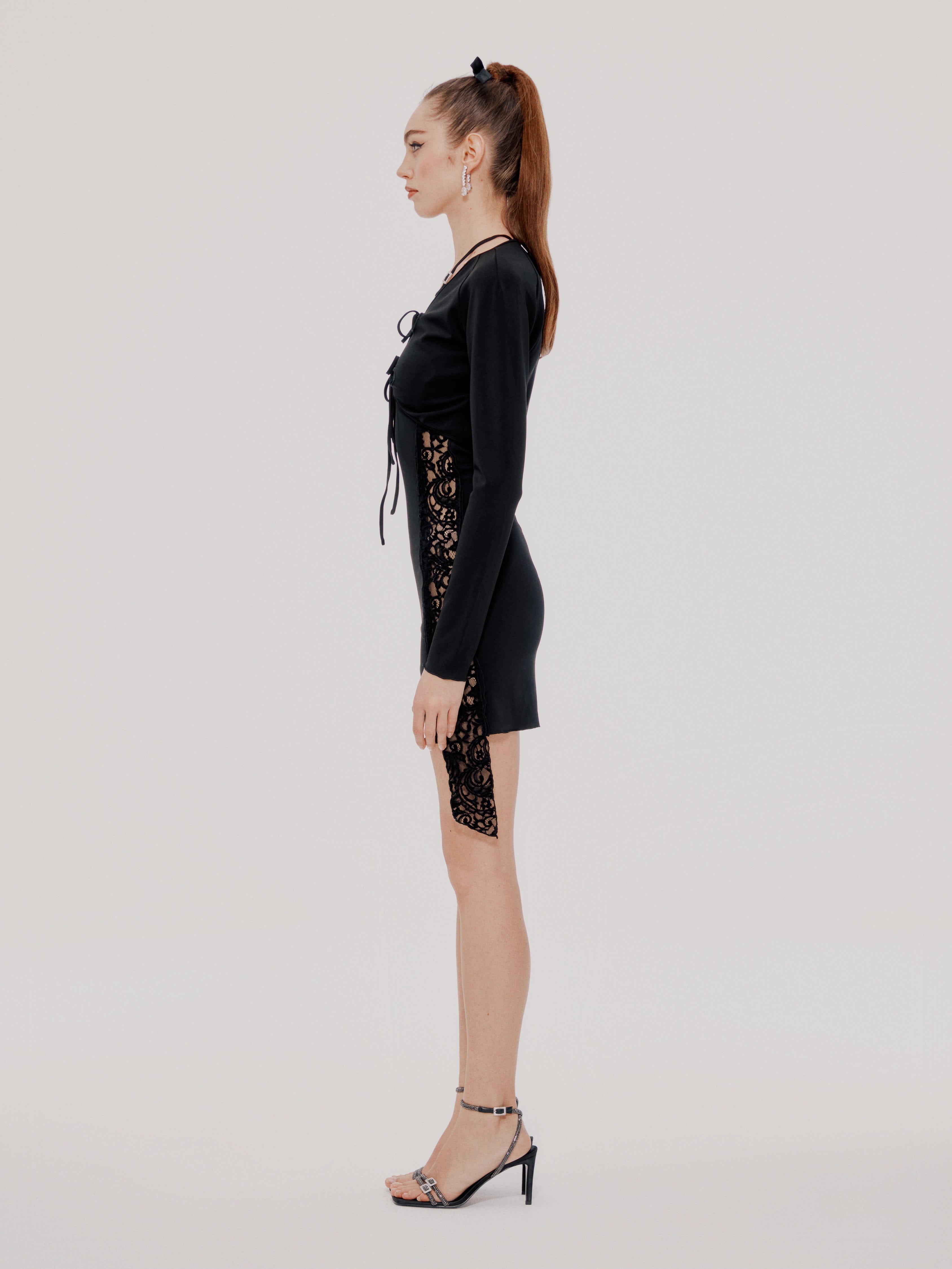 Black Sade Dress (Final Sale) in Black made by Nana Jacqueline