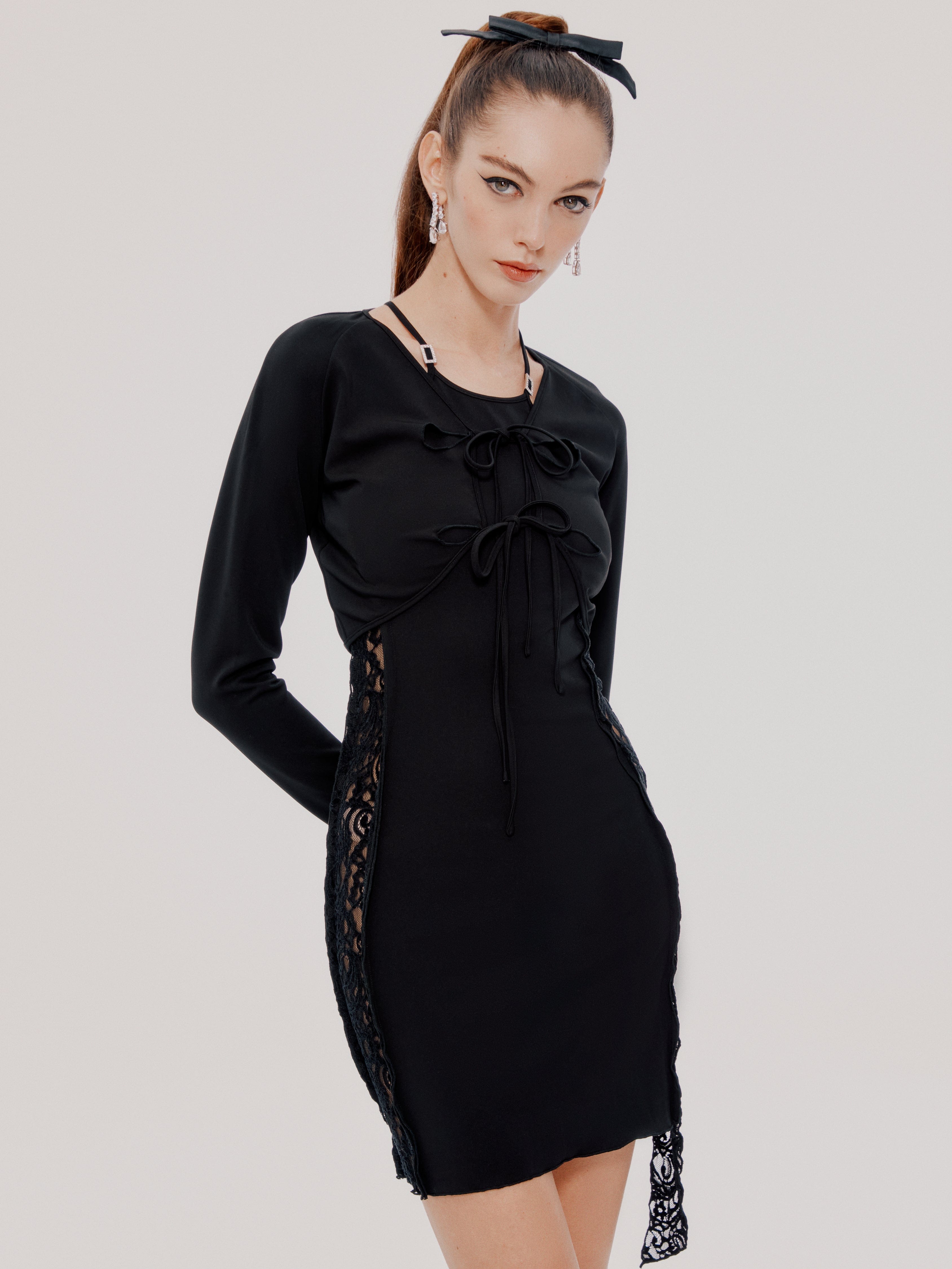 Black Sade Dress (Final Sale) in Black made by Nana Jacqueline