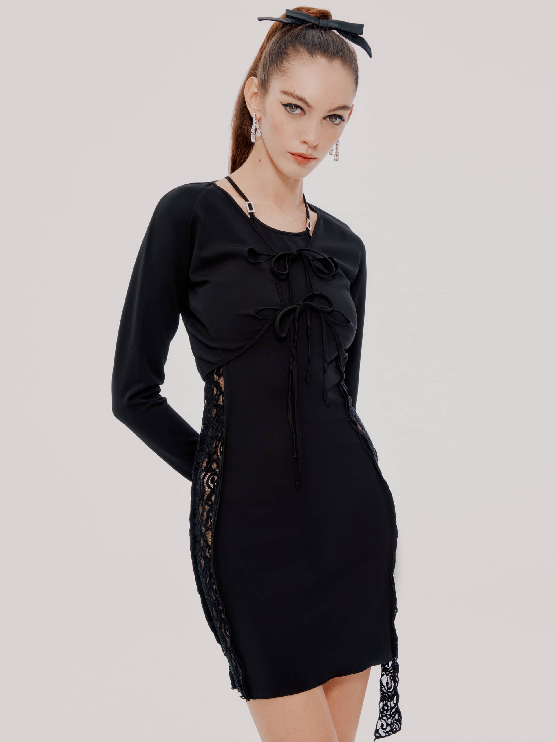 Black Sade Dress (Final Sale) in Black made by Nana Jacqueline
