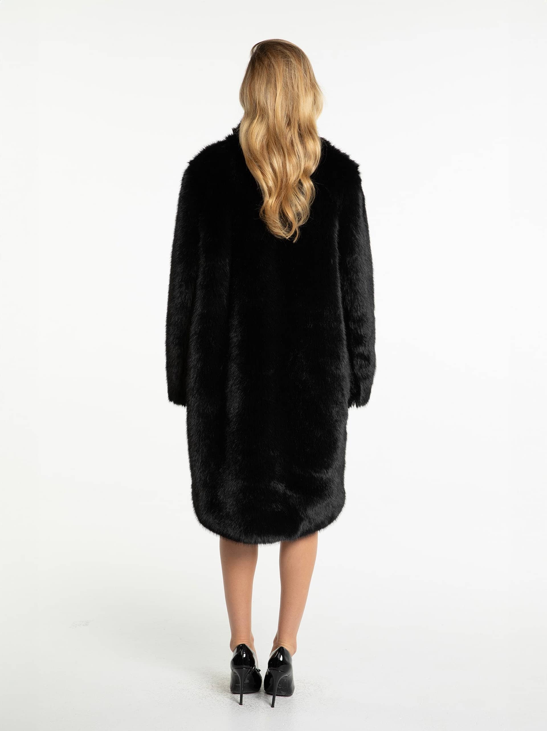 Sofia Fur Coat (Black) made by Nana Jacqueline