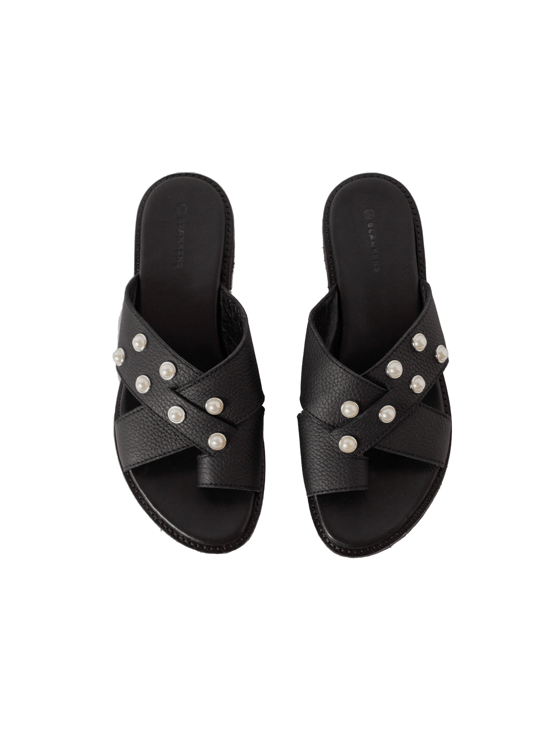 THE METTE BLACK ECO LEATHER WITH PEARLS made by Blankens