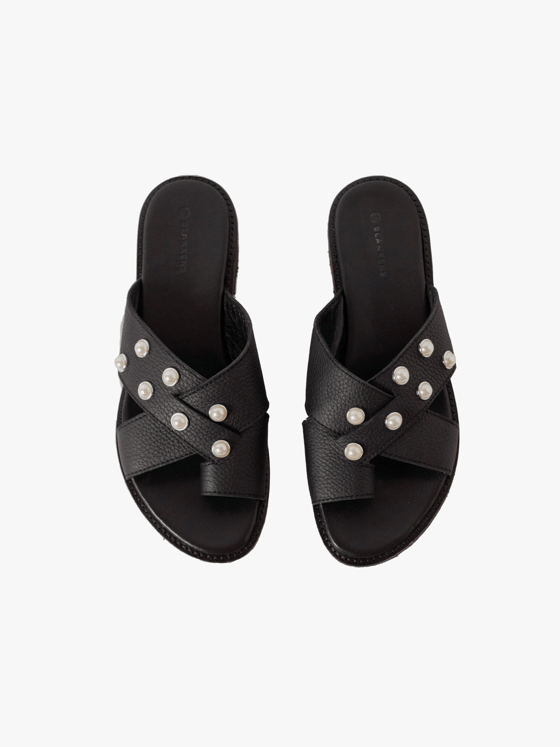 THE METTE BLACK ECO LEATHER WITH PEARLS made by Blankens