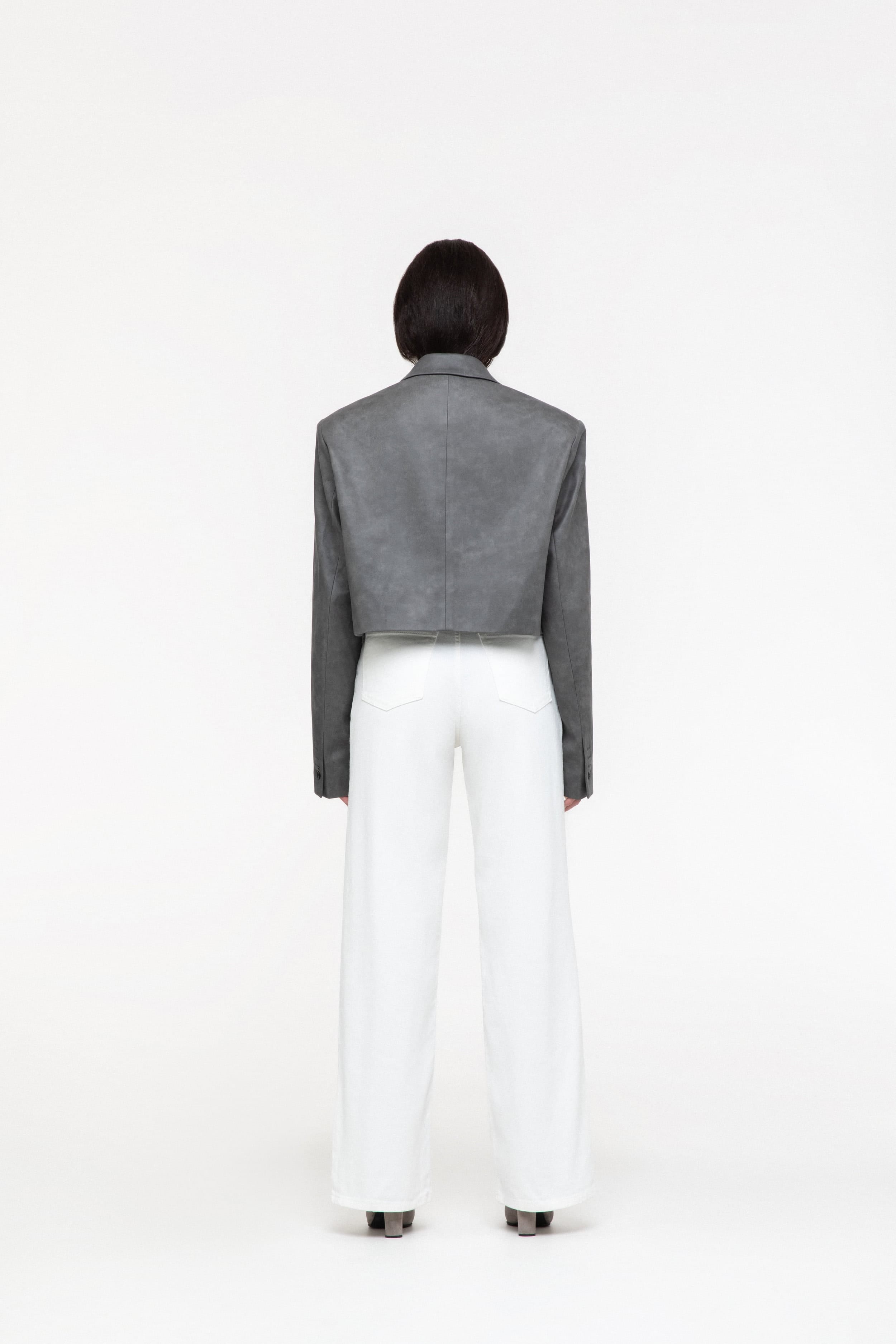 Suede effect cropped jacket made by AFTERHOURS