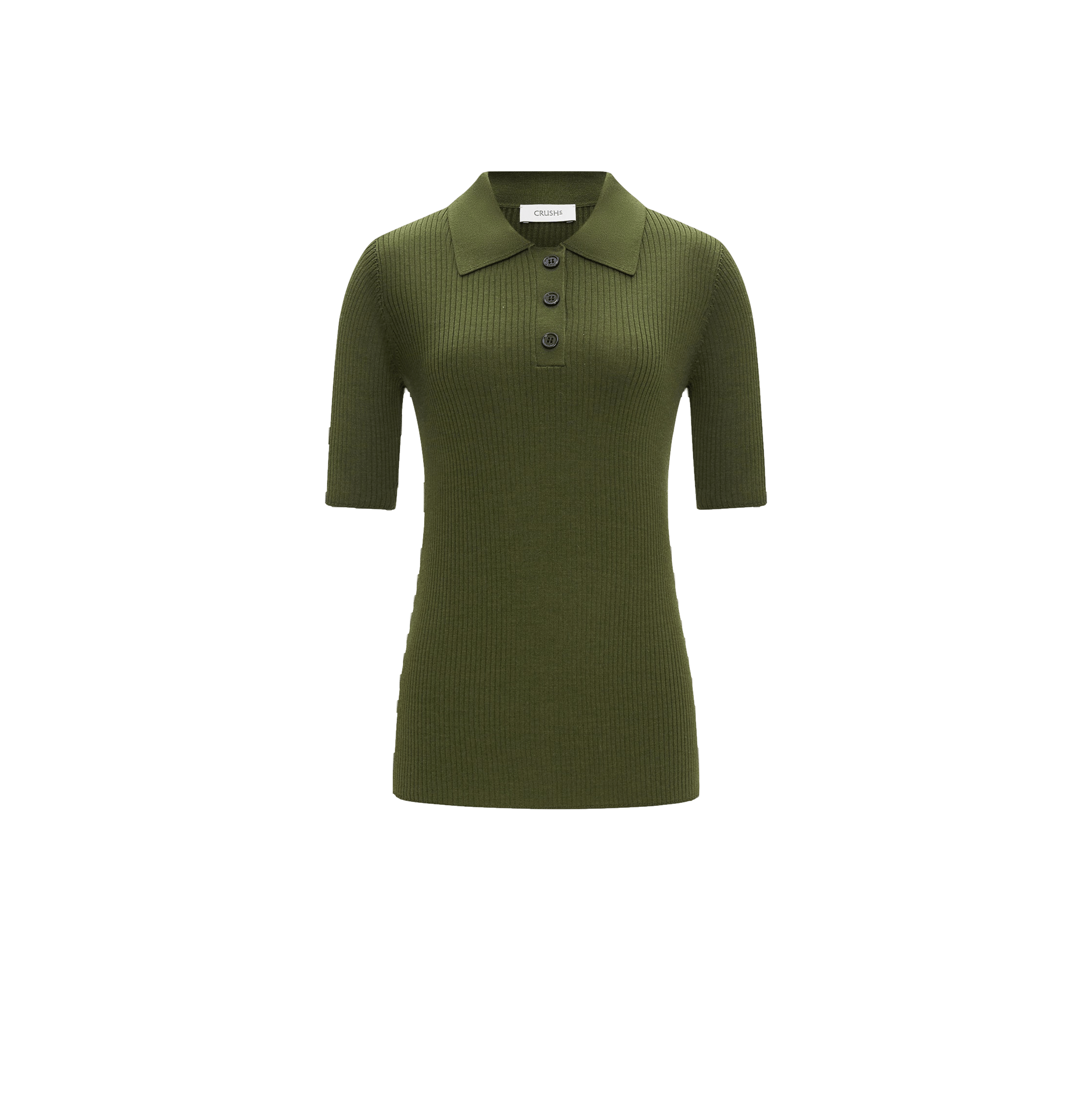 SILK AND WOOL POLO SHIRT in Green made by CRUSH Collection