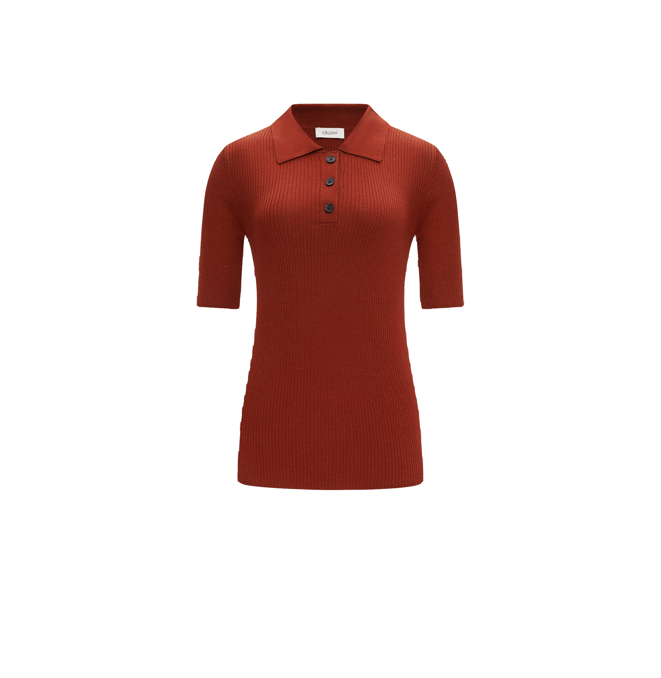 SILK AND WOOL POLO SHIRT in Brown made by CRUSH Collection