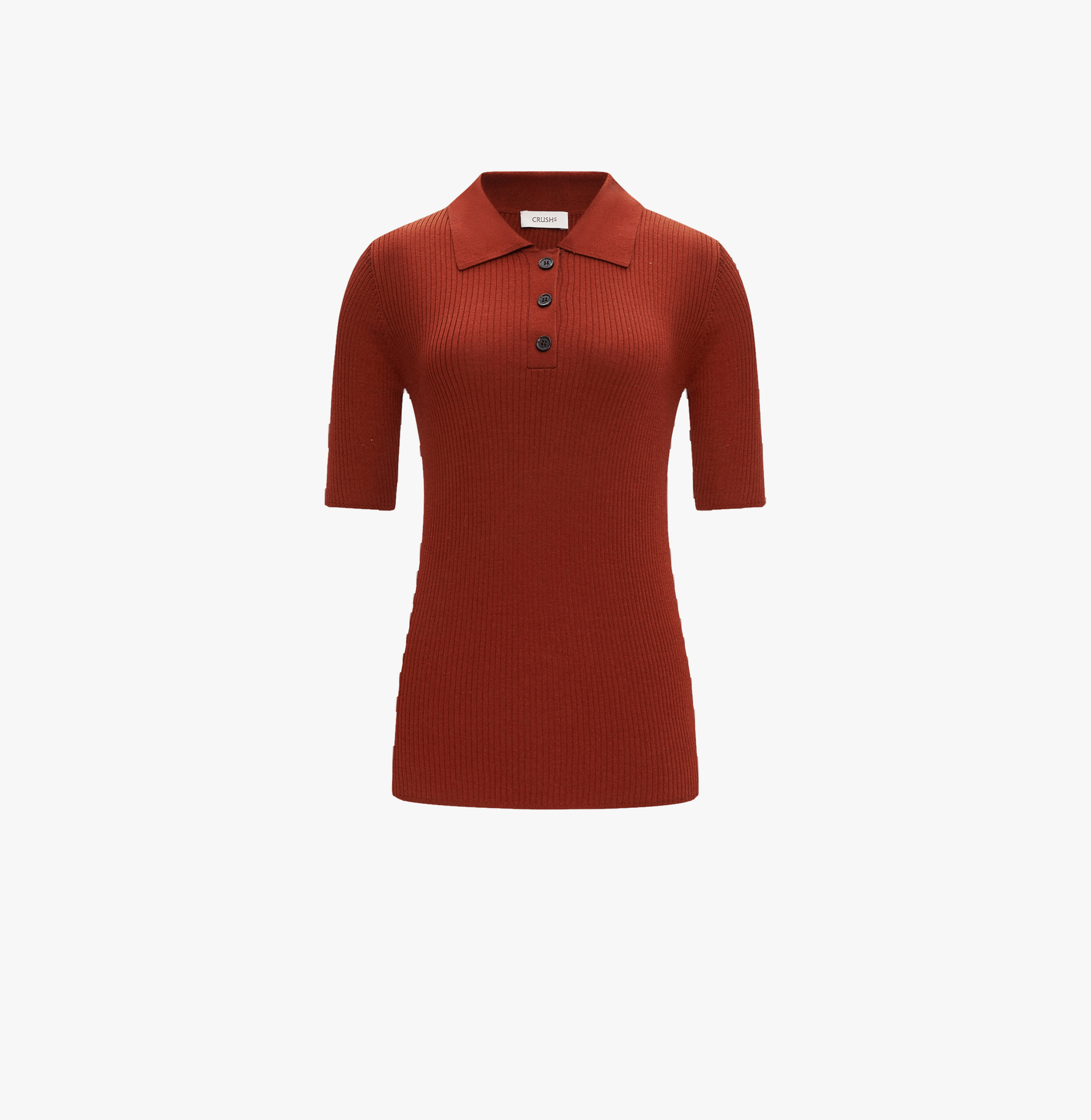 SILK AND WOOL POLO SHIRT in Brown made by CRUSH Collection