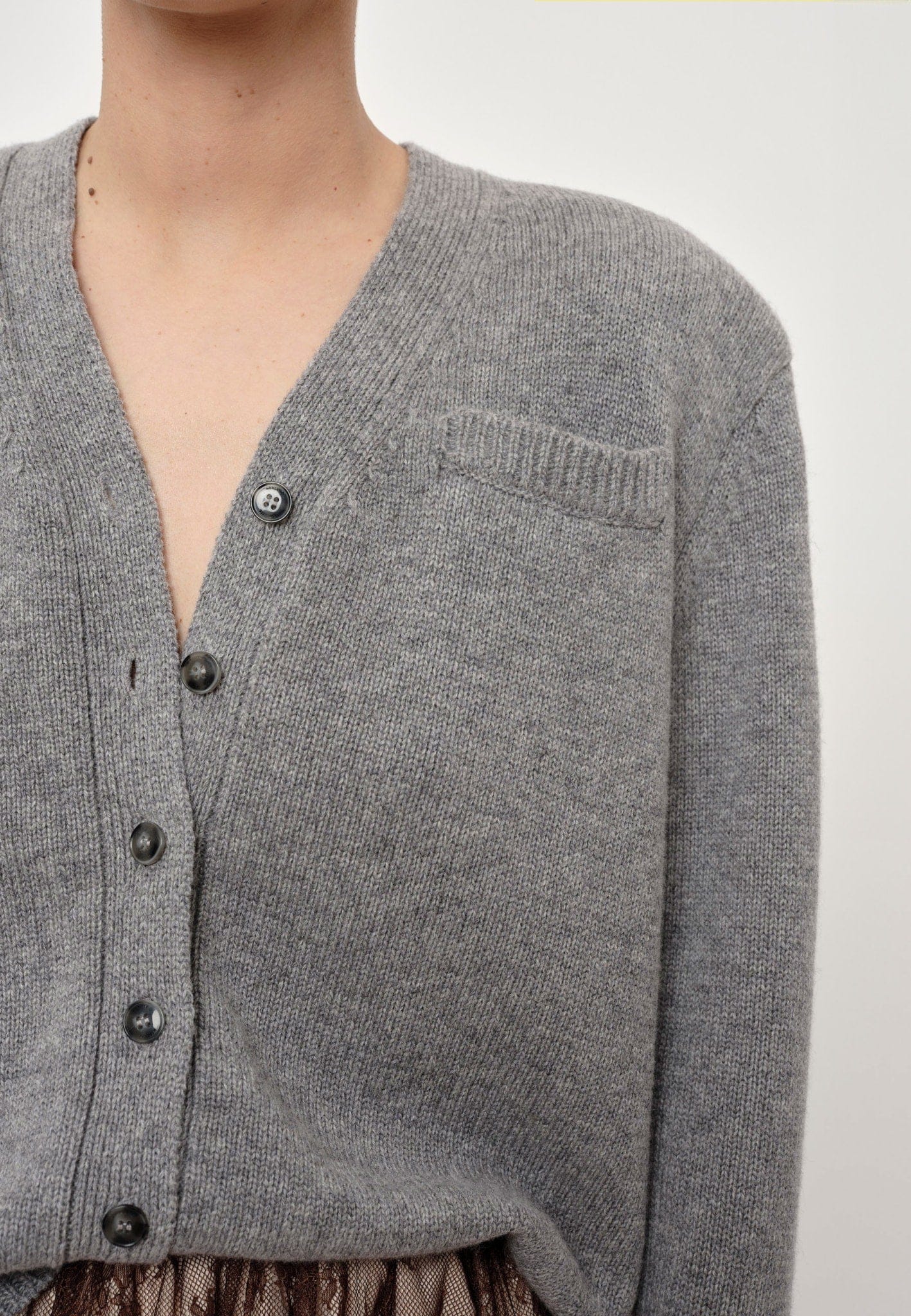 Vivi Knit Cardigan - Light Grey made by HERSKIND