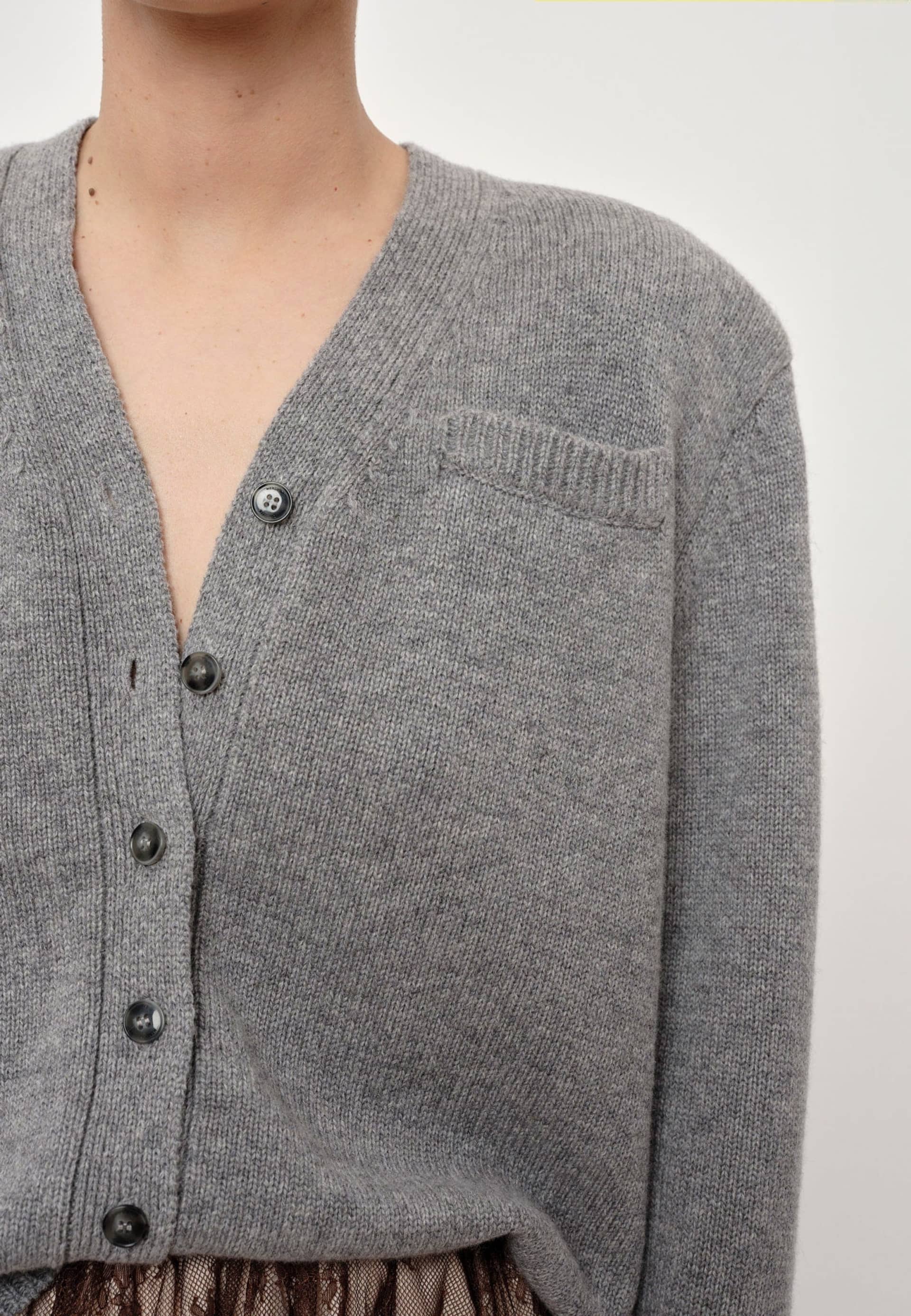 Vivi Knit Cardigan - Light Grey made by HERSKIND
