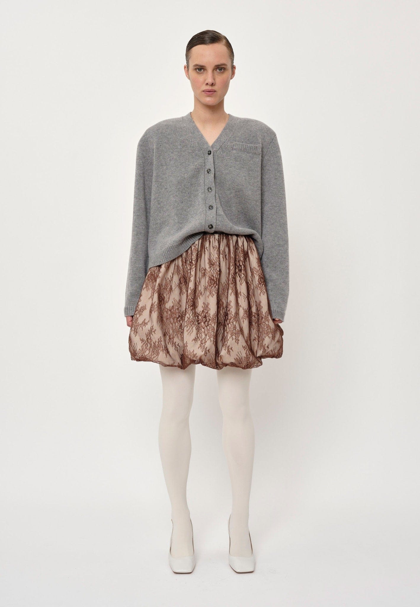 Vivi Knit Cardigan - Light Grey made by HERSKIND