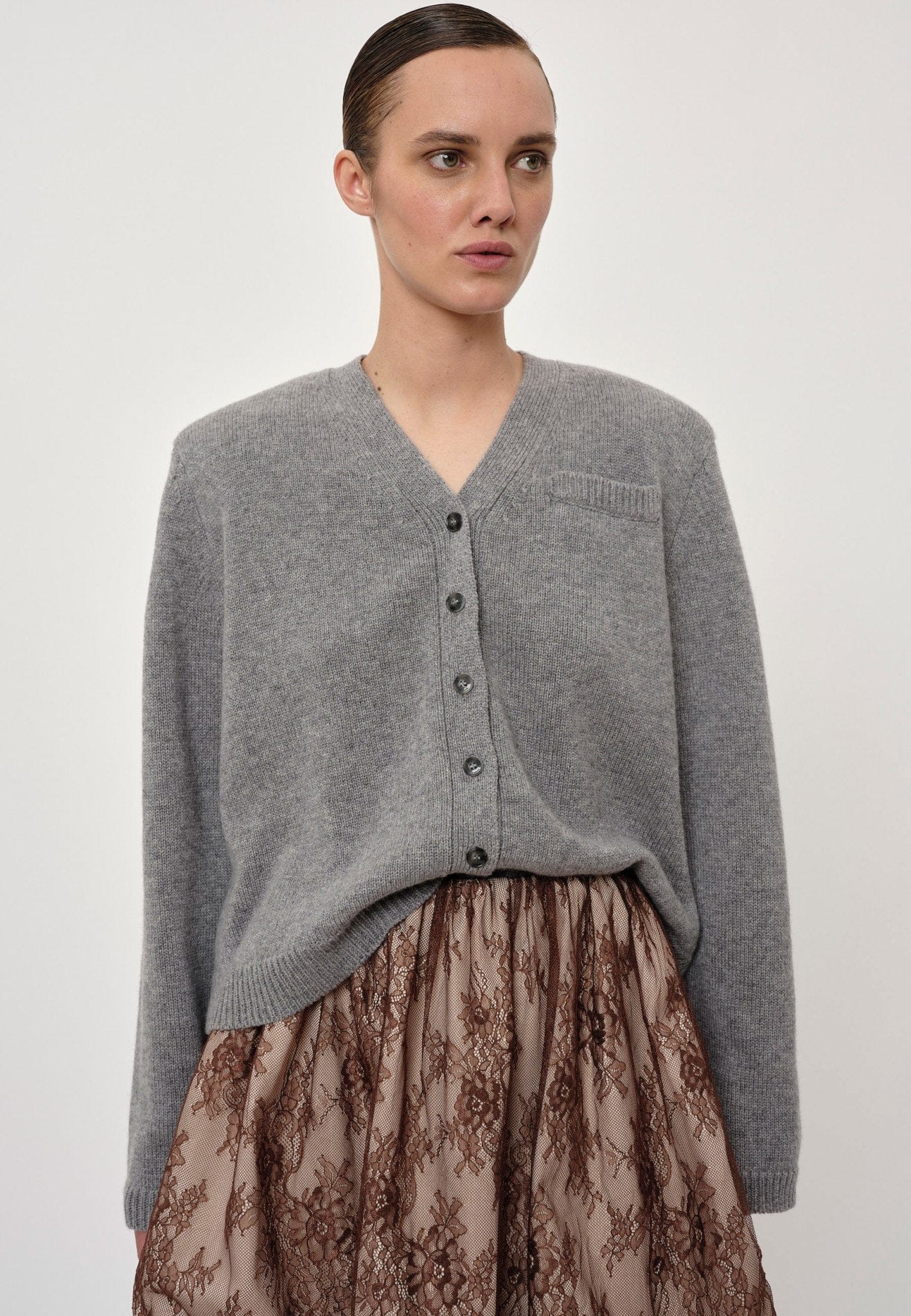 Vivi Knit Cardigan - Light Grey made by HERSKIND