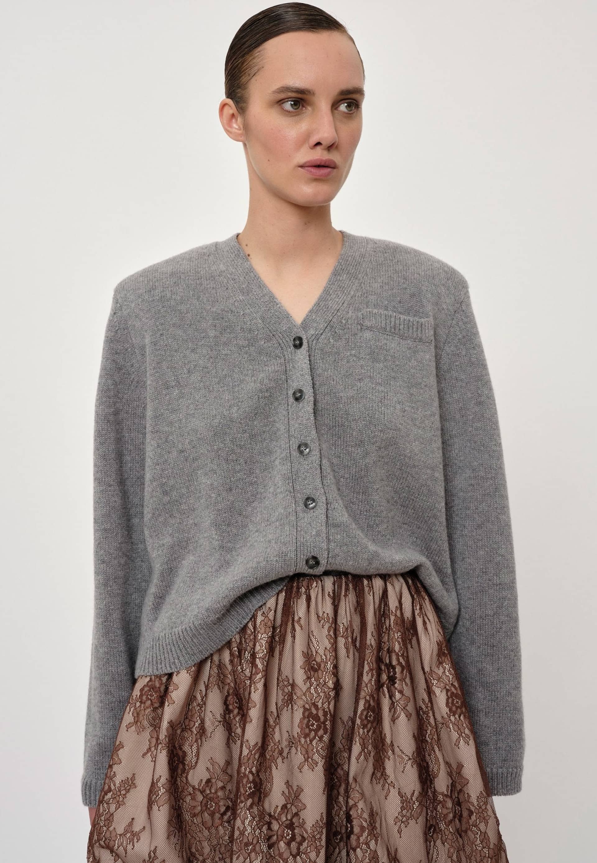 Vivi Knit Cardigan - Light Grey made by HERSKIND