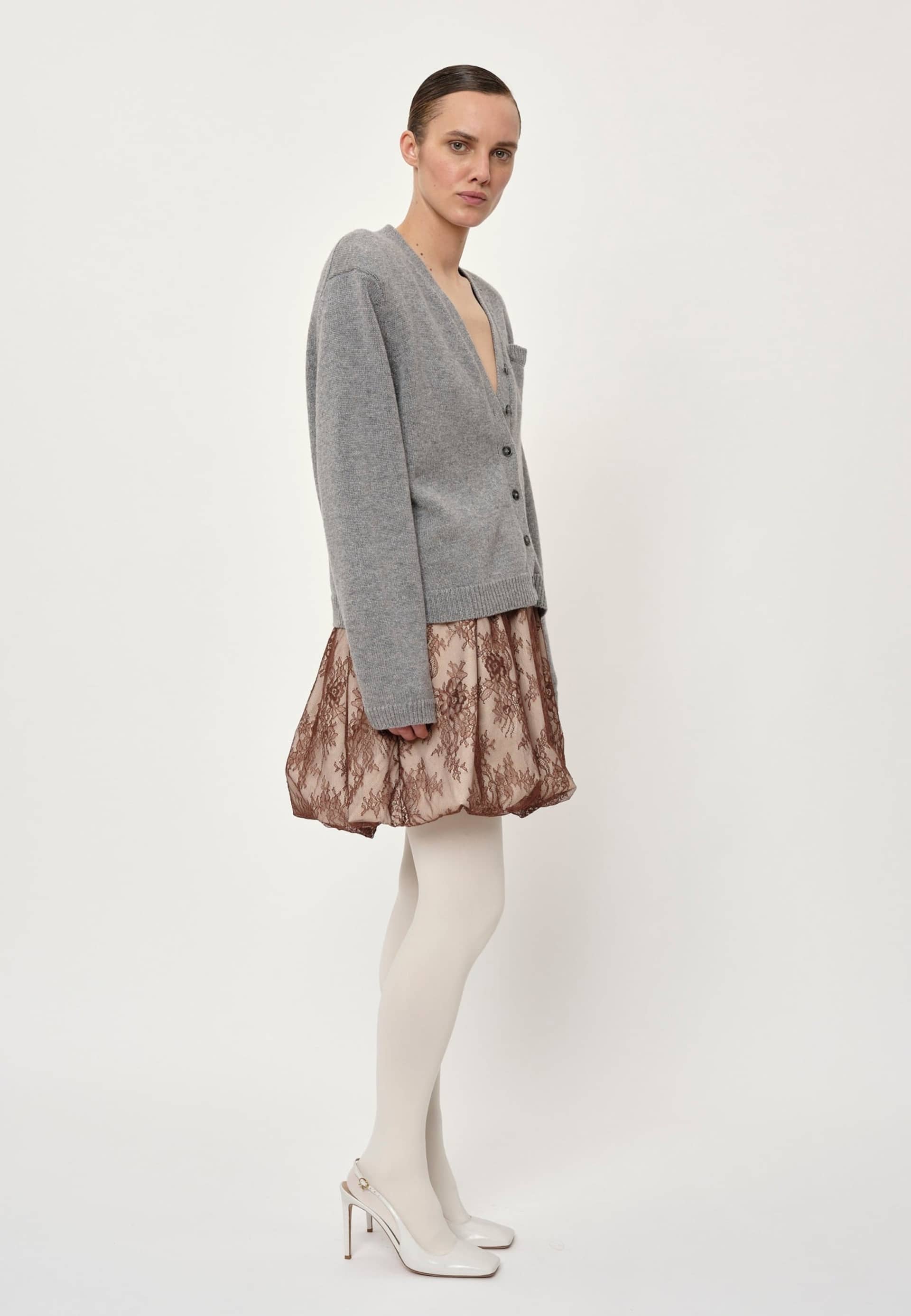 Vivi Knit Cardigan - Light Grey made by HERSKIND