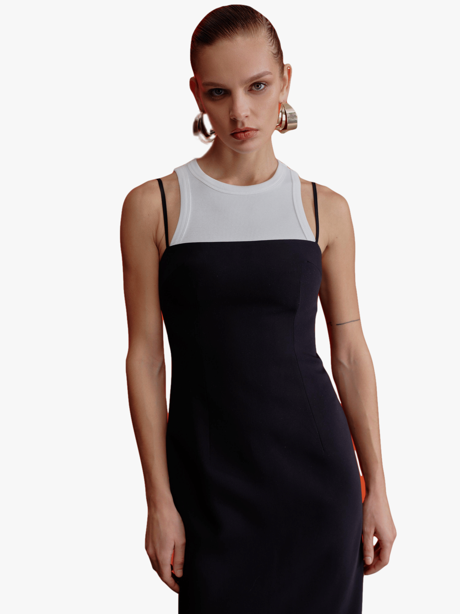 Miles Crepe Midi Dress in Black made by Nazli Ceren