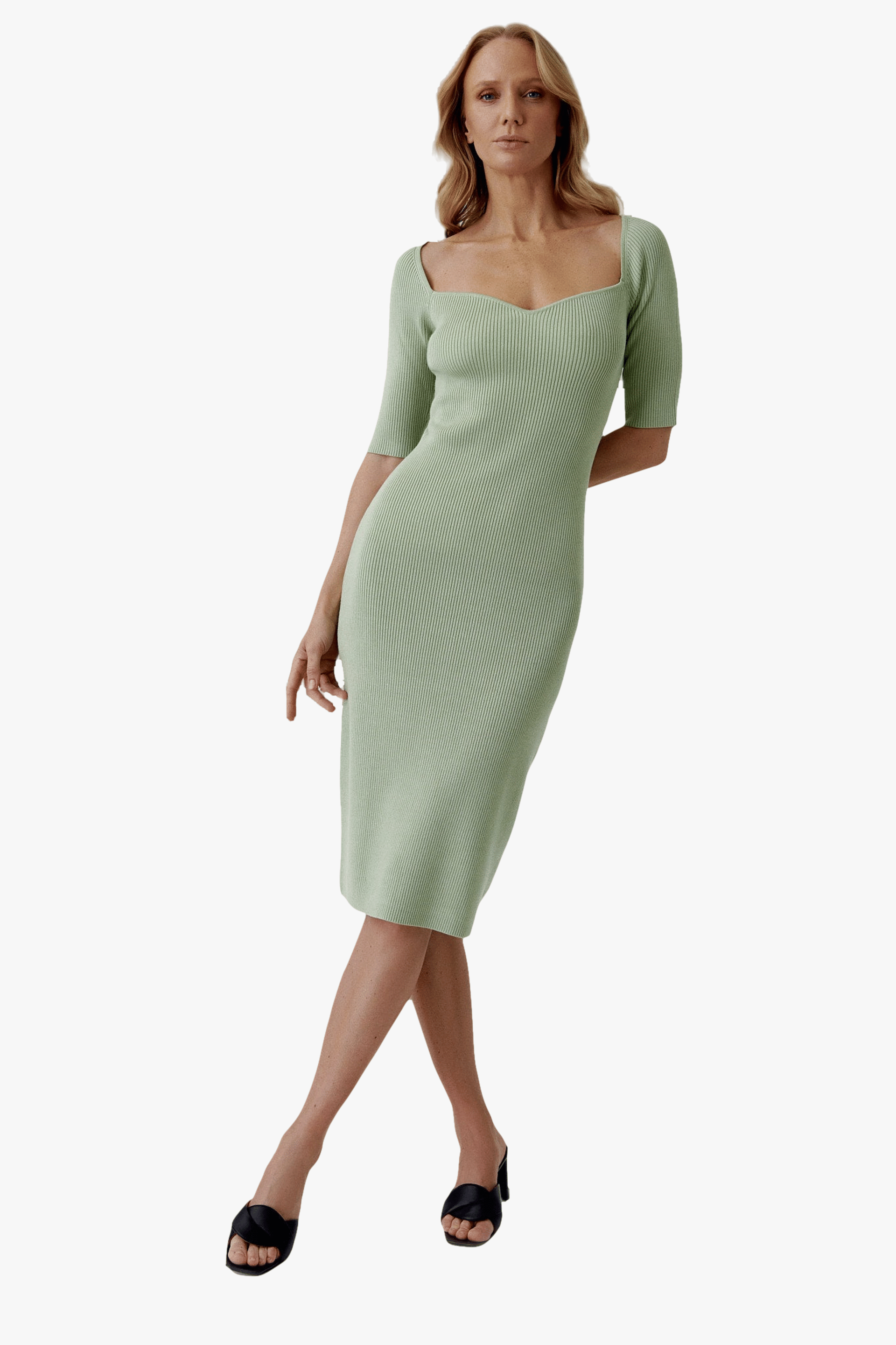 Selena Dress in Green made by AÉRYNE