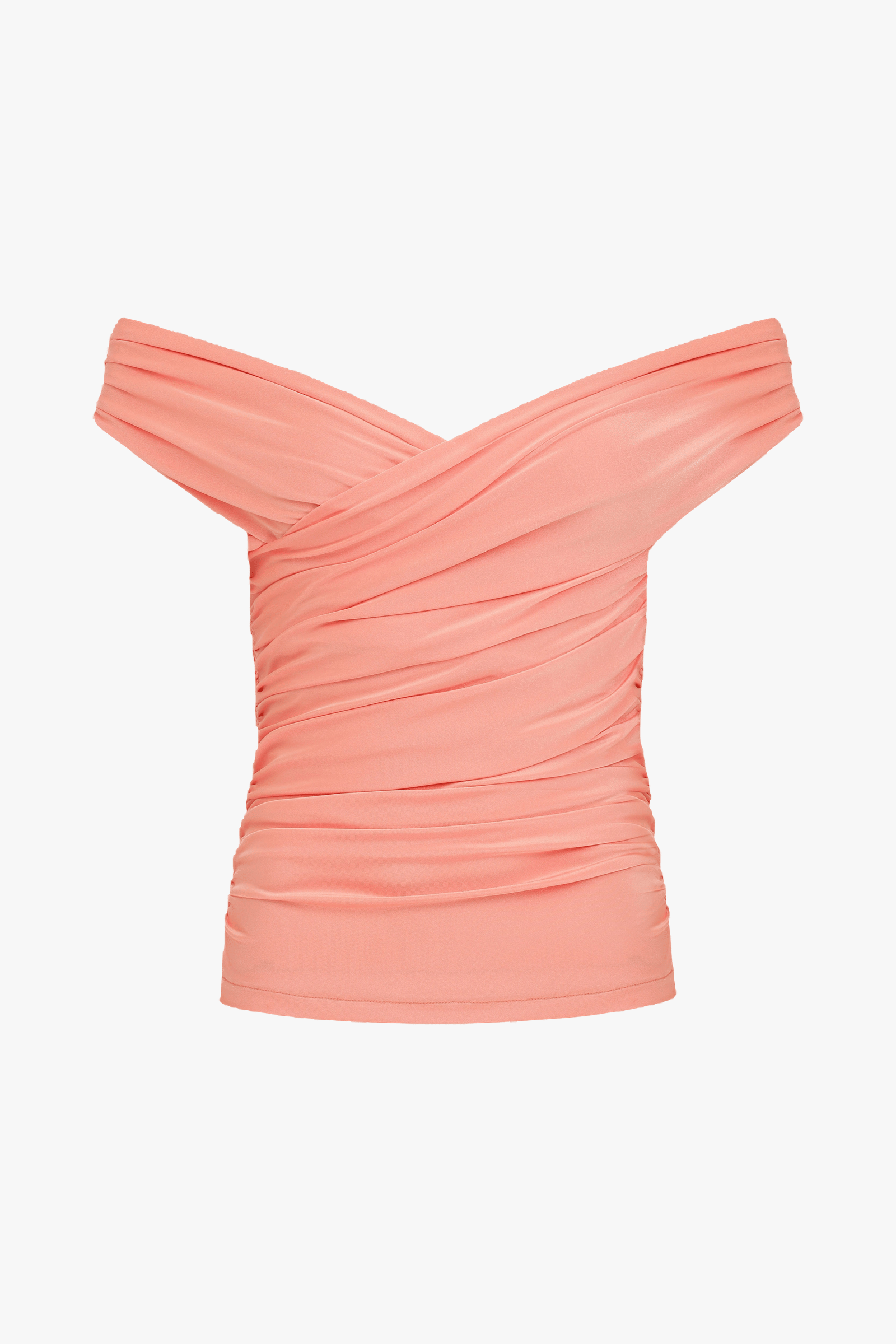 Cheri Jersey Blouse in Tangerine in Pink made by Nazli Ceren