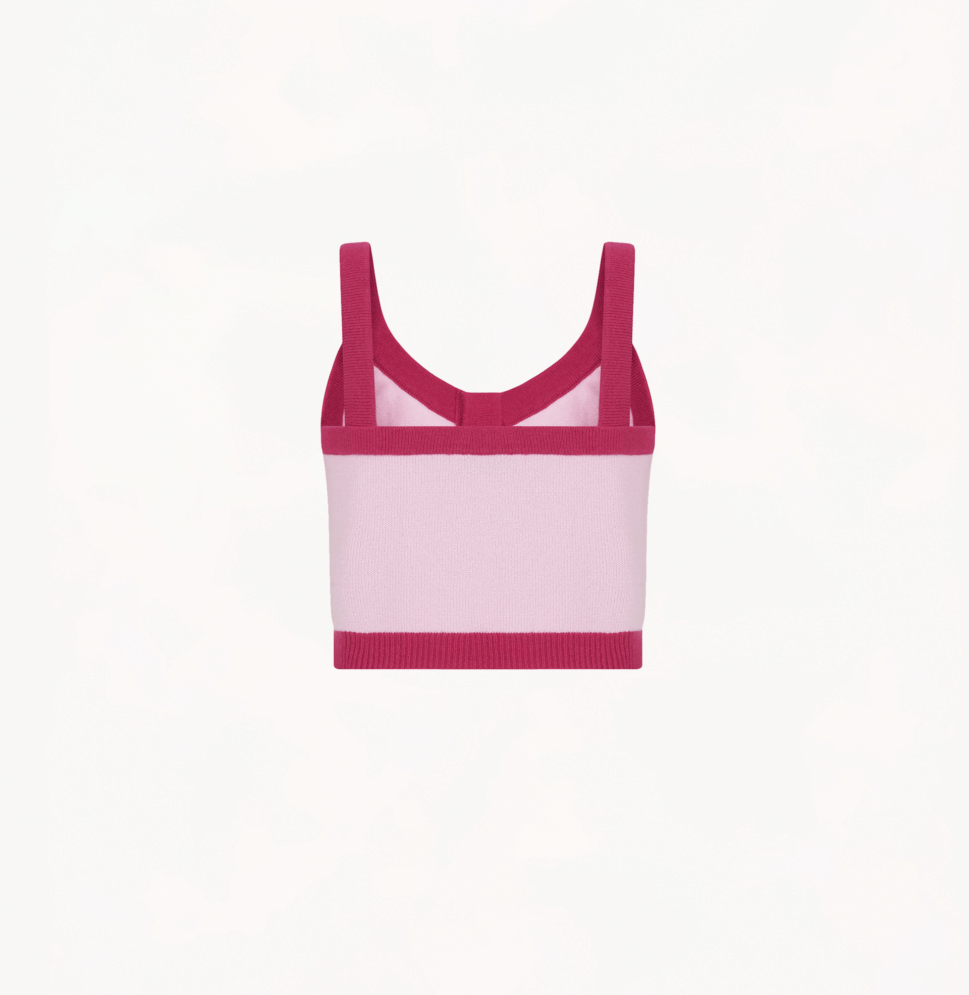 BUTTON-EMBELLISHED COLORBLOCKED V-NECK TANK TOP made by CRUSH Collection