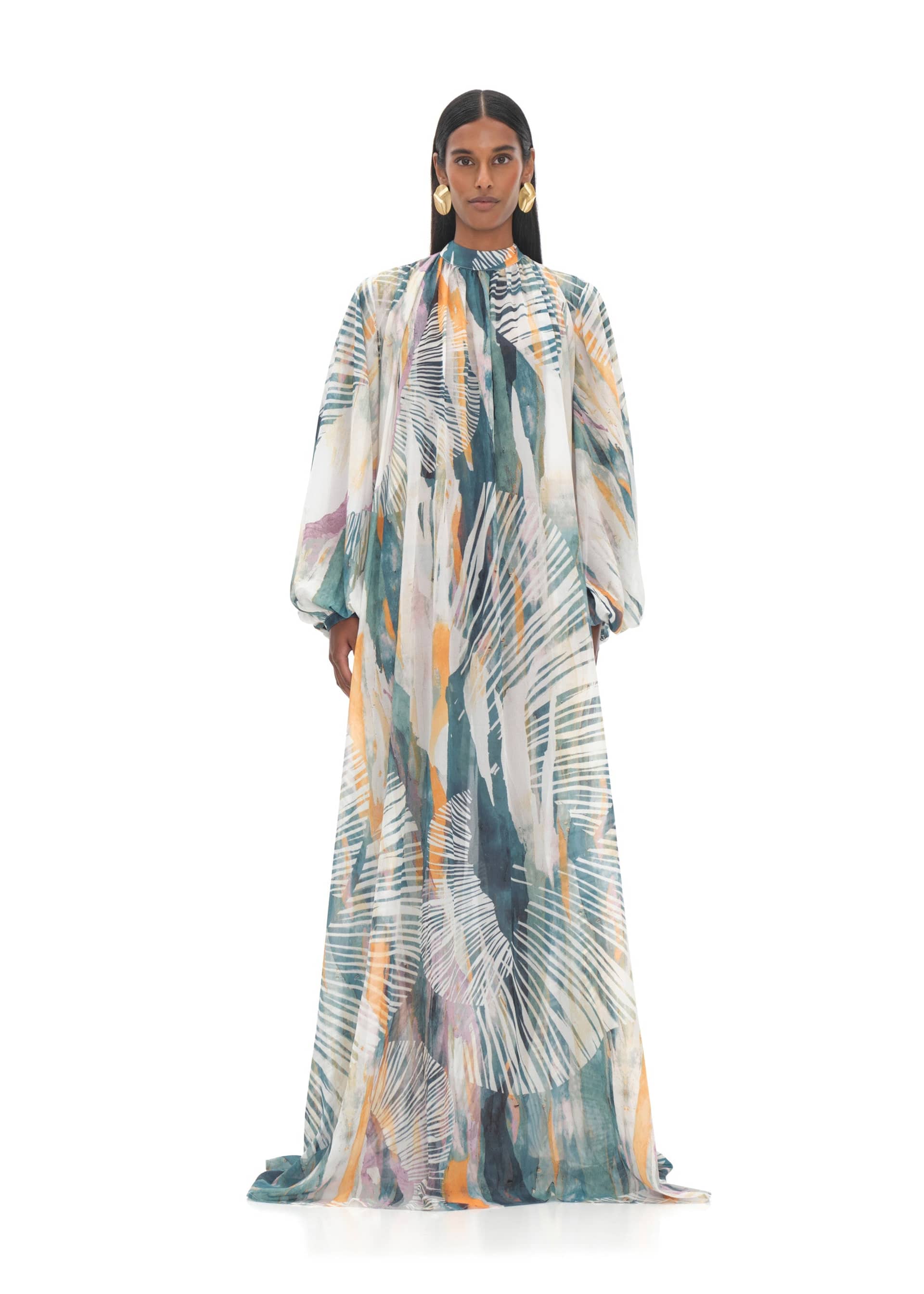 SADE COVER-UP ABSTRACT BARK DRESS made by Andrea Iyamah