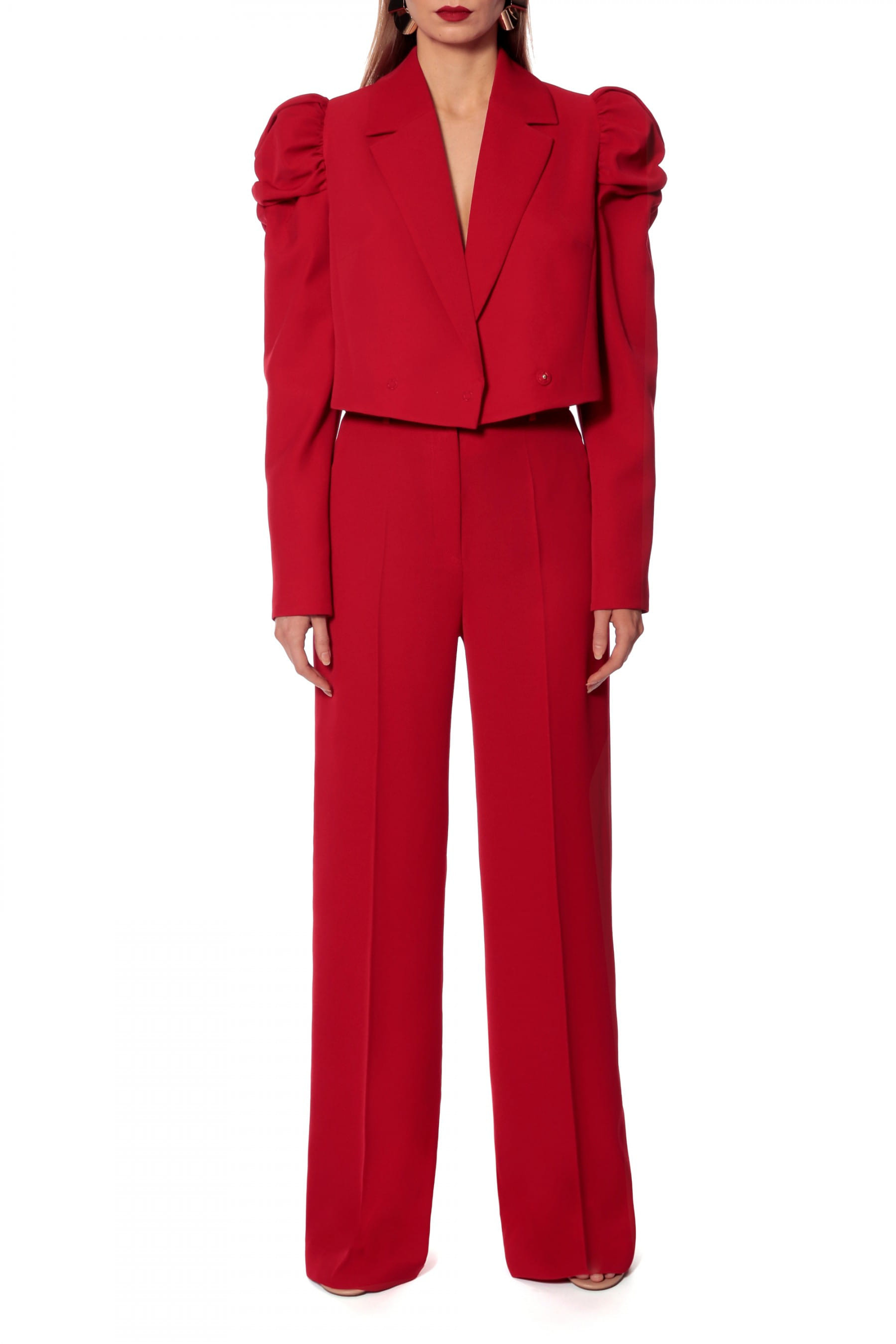 Pants Suzie Ribbon Red made by HALEWSKI