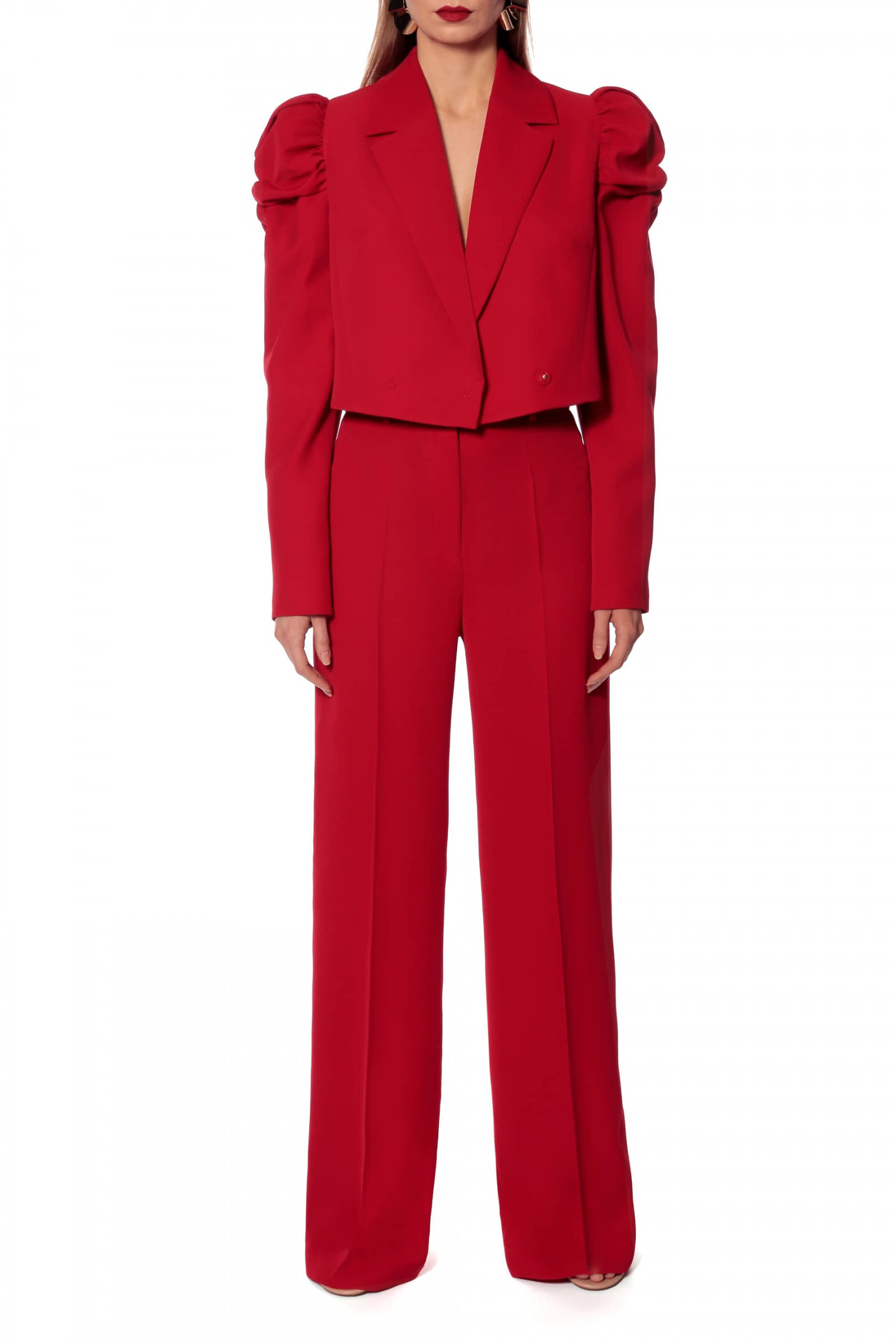 Pants Suzie Ribbon Red made by HALEWSKI