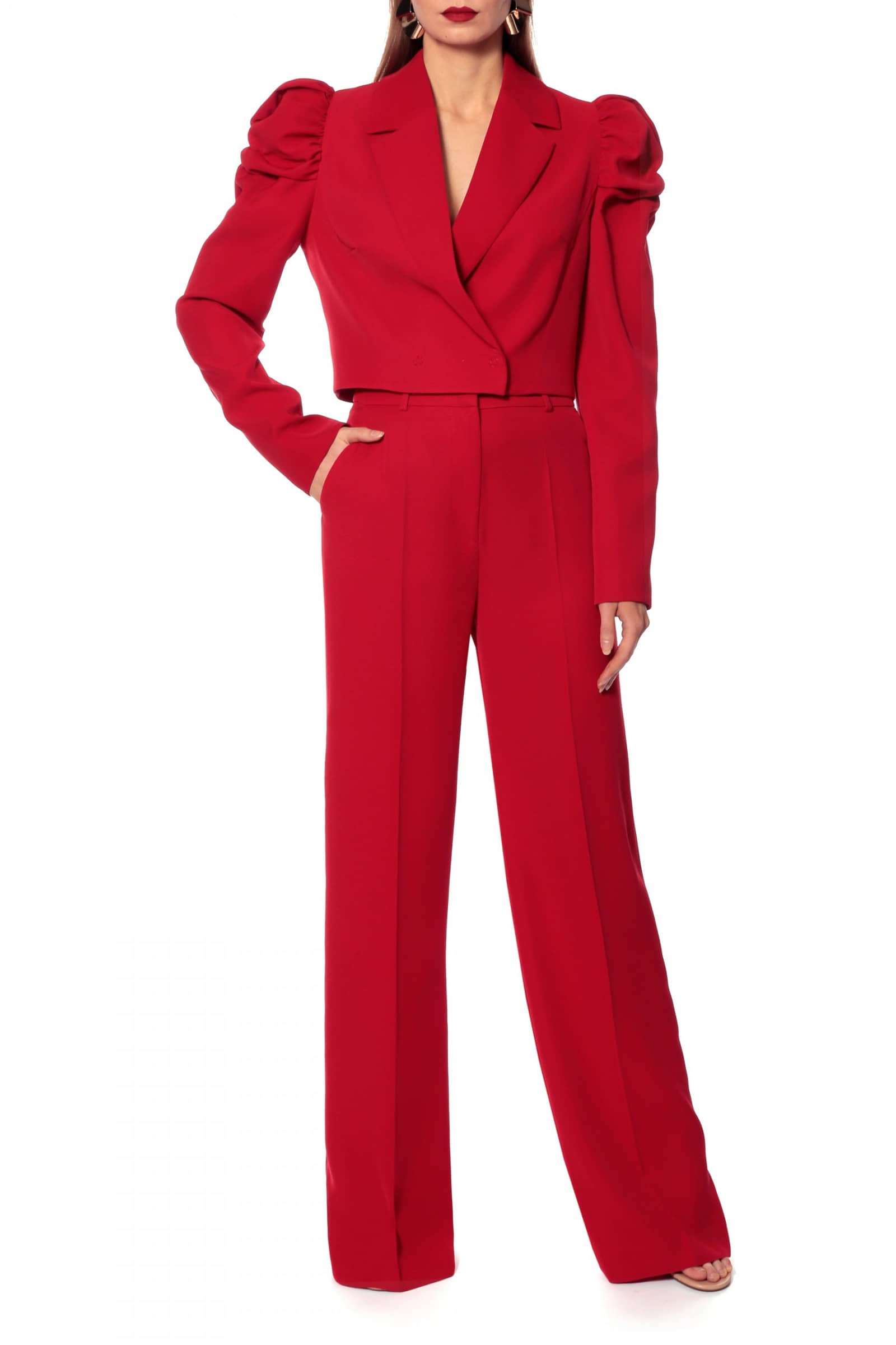 Pants Suzie Ribbon Red made by HALEWSKI