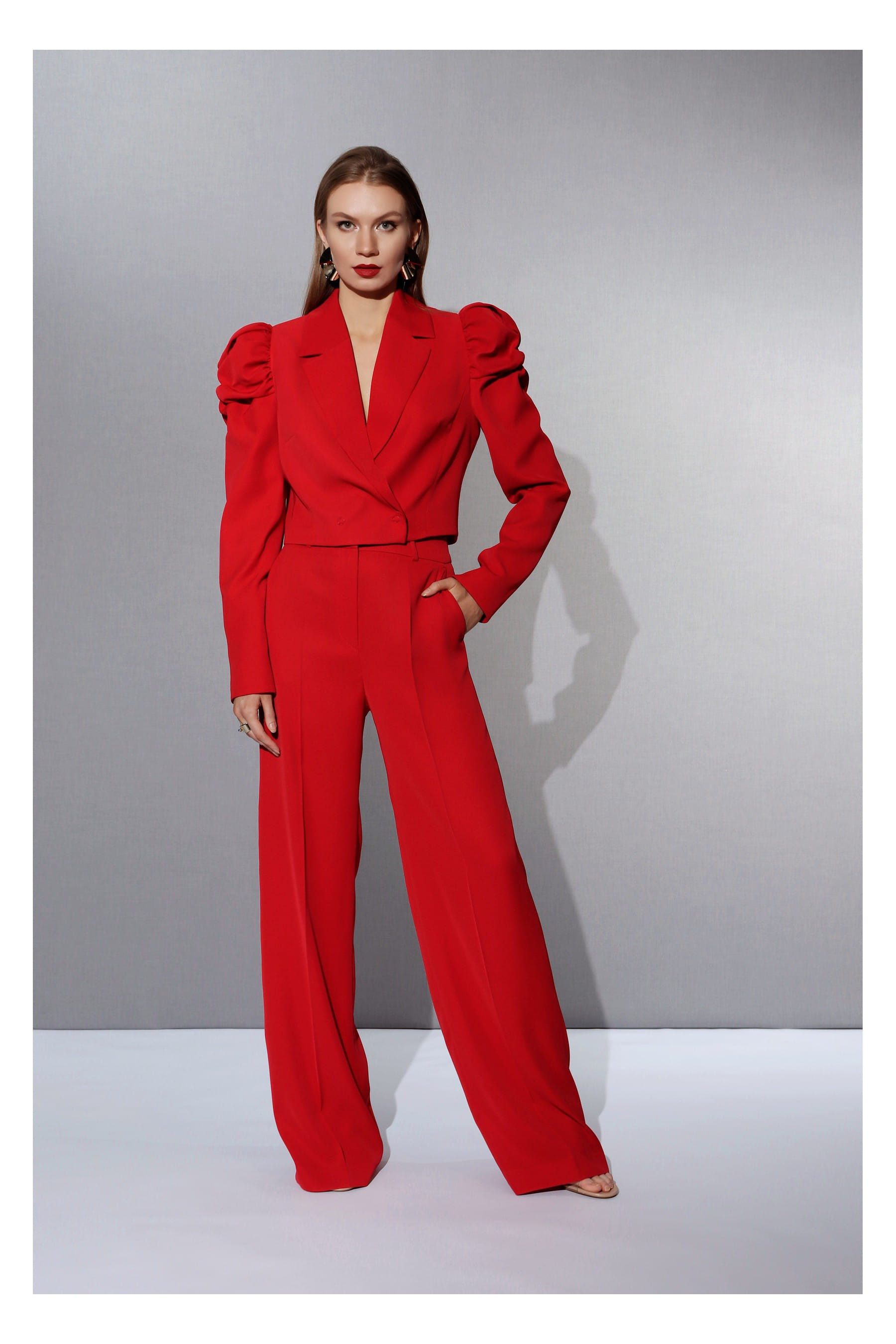 Pants Suzie Ribbon Red made by HALEWSKI