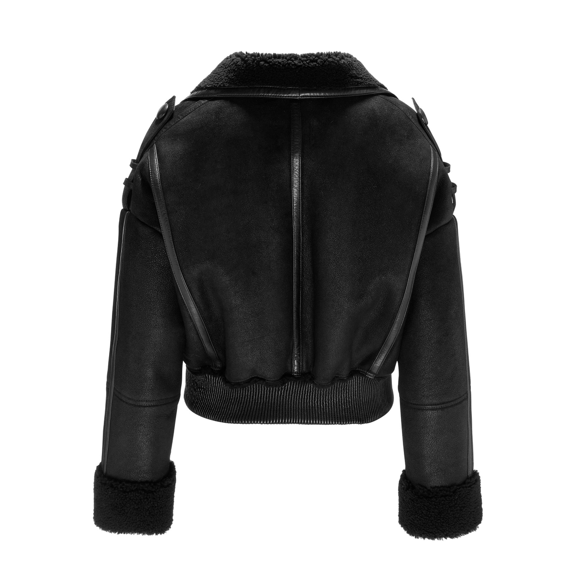 Lamb Leather Jacket In Black made by YAVORSKA
