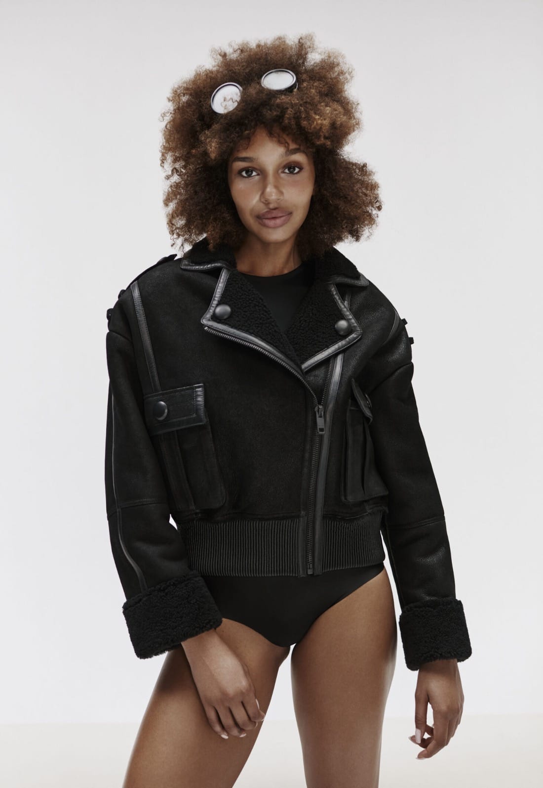 Lamb Leather Jacket In Black made by YAVORSKA