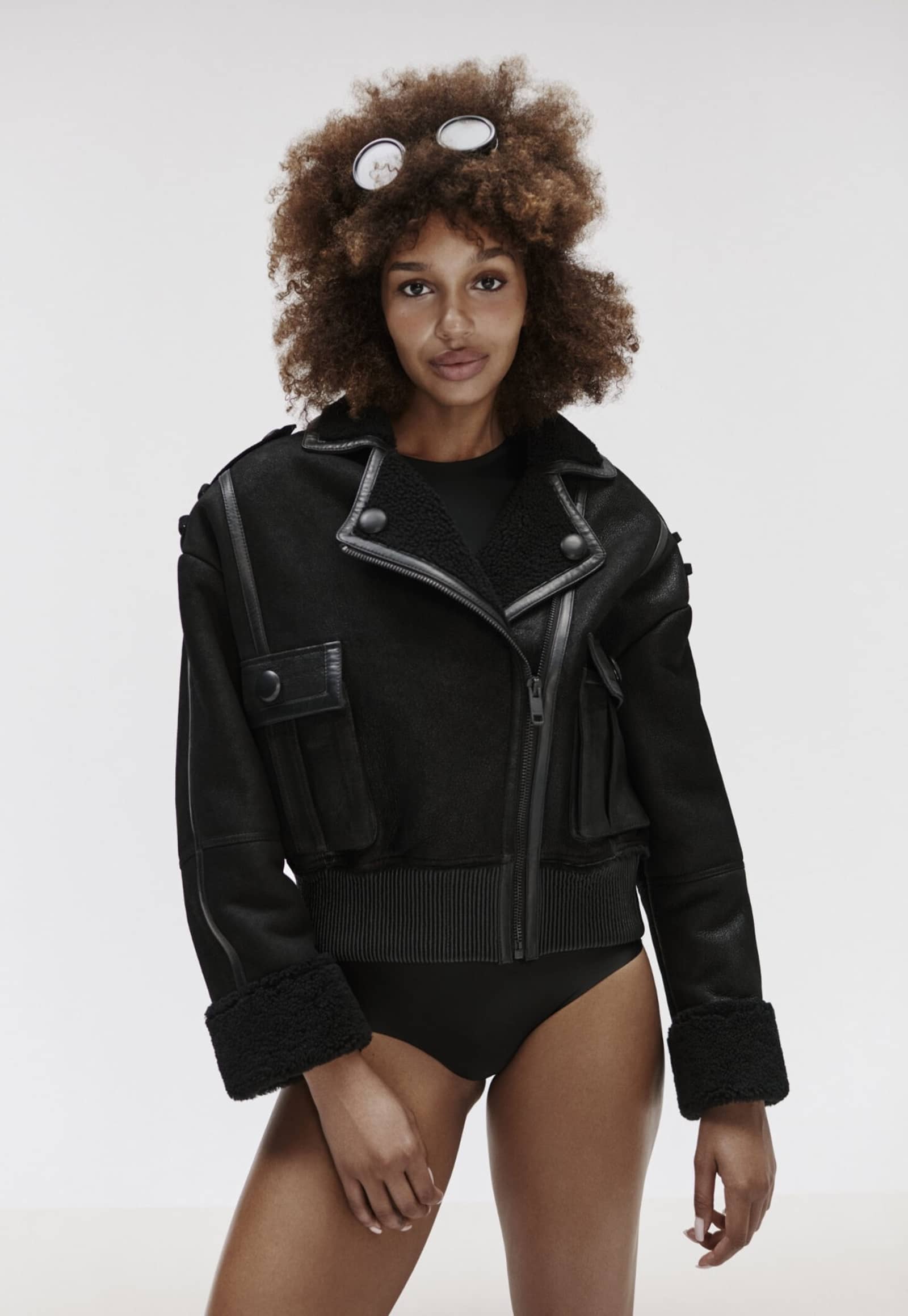 Lamb Leather Jacket In Black made by YAVORSKA