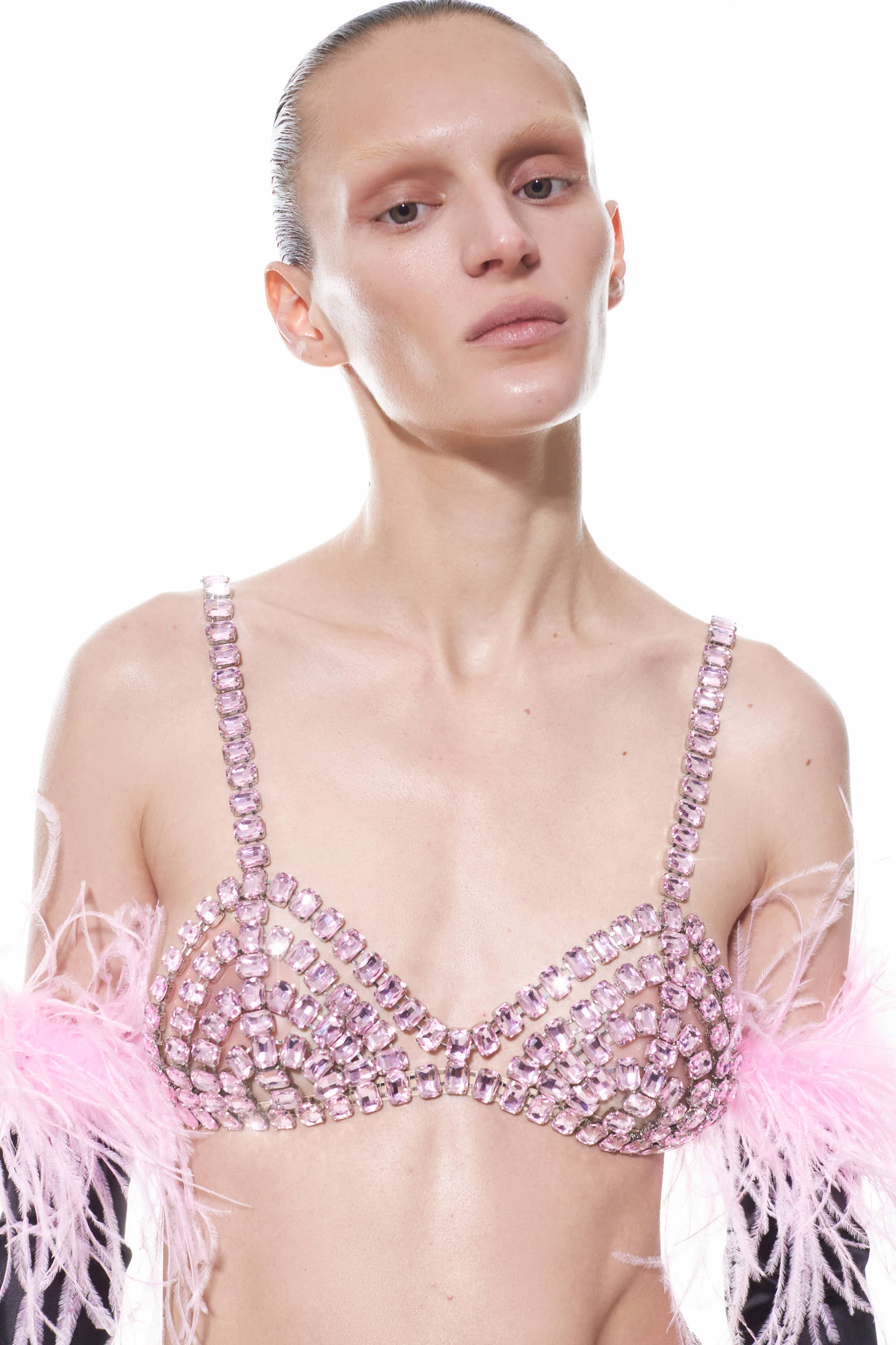 ROSE QUARTZ BRA made by NUÉ