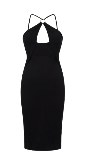 Amaya dress in Black made by DIVALO
