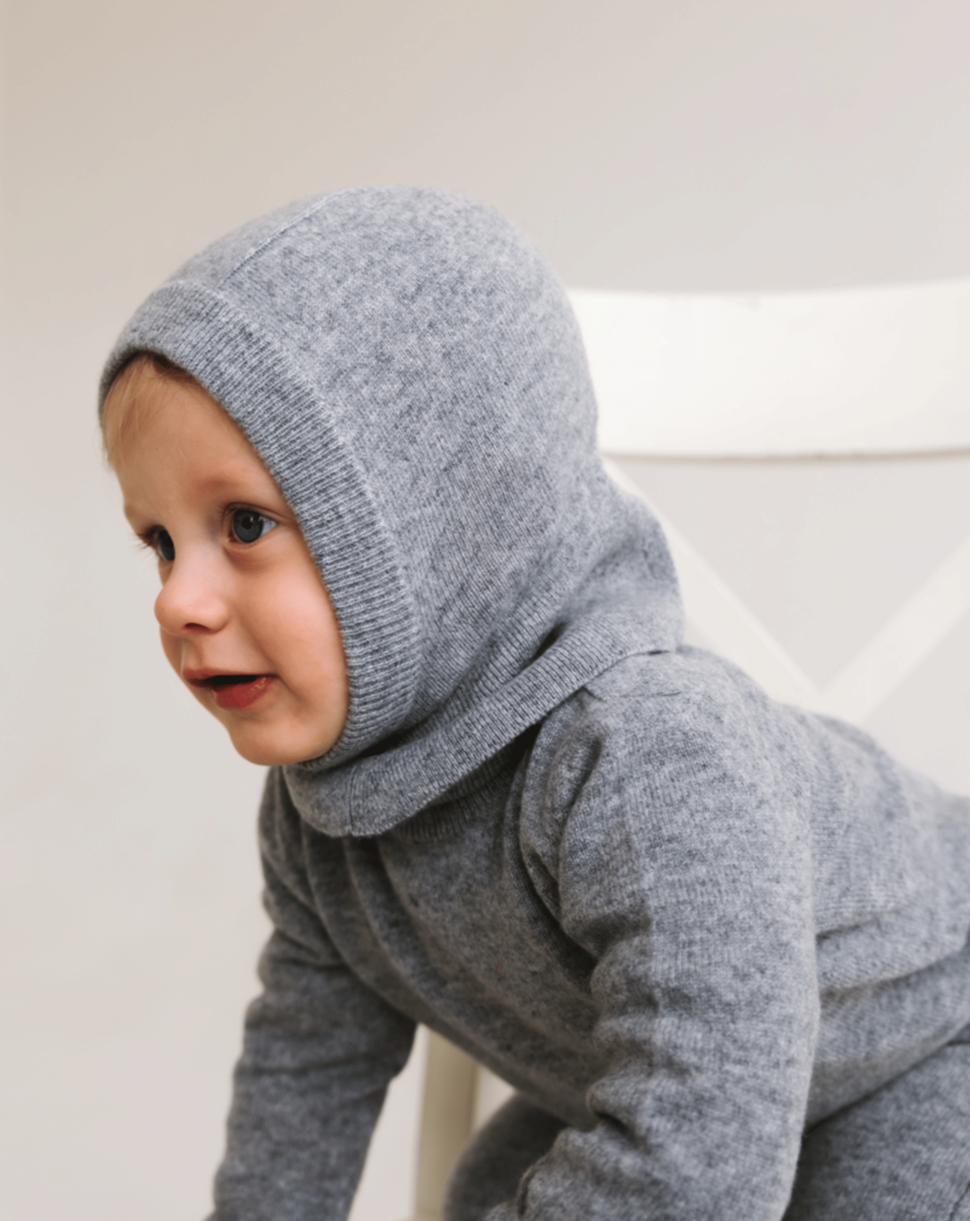 Baby Cashmere Balaclava - Heather Grey made by SoLoveAble