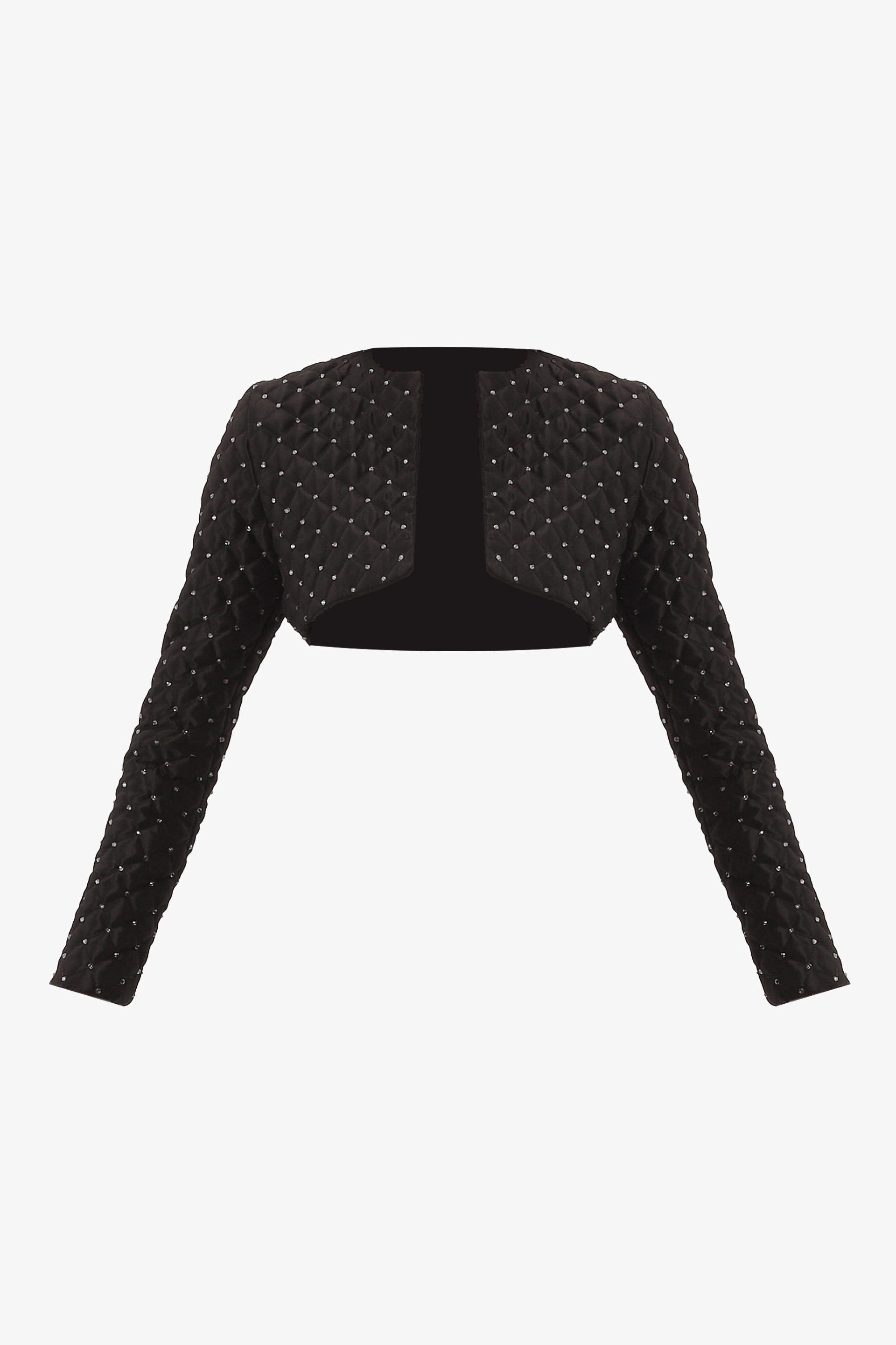 Black crystal quilted jacket made by Compte Spain
