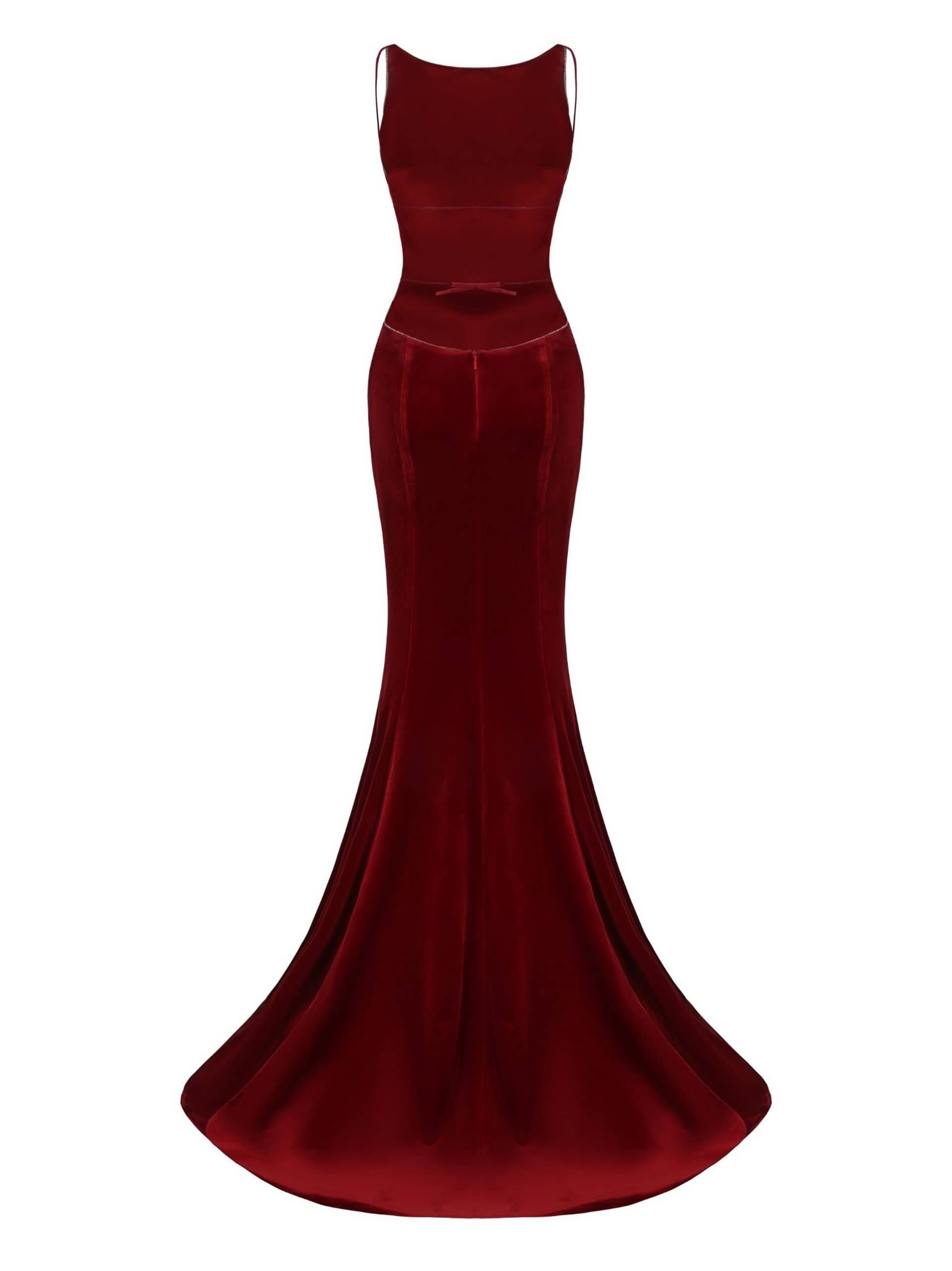 Pauline Velvet Dress (Red) made by Nana Jacqueline