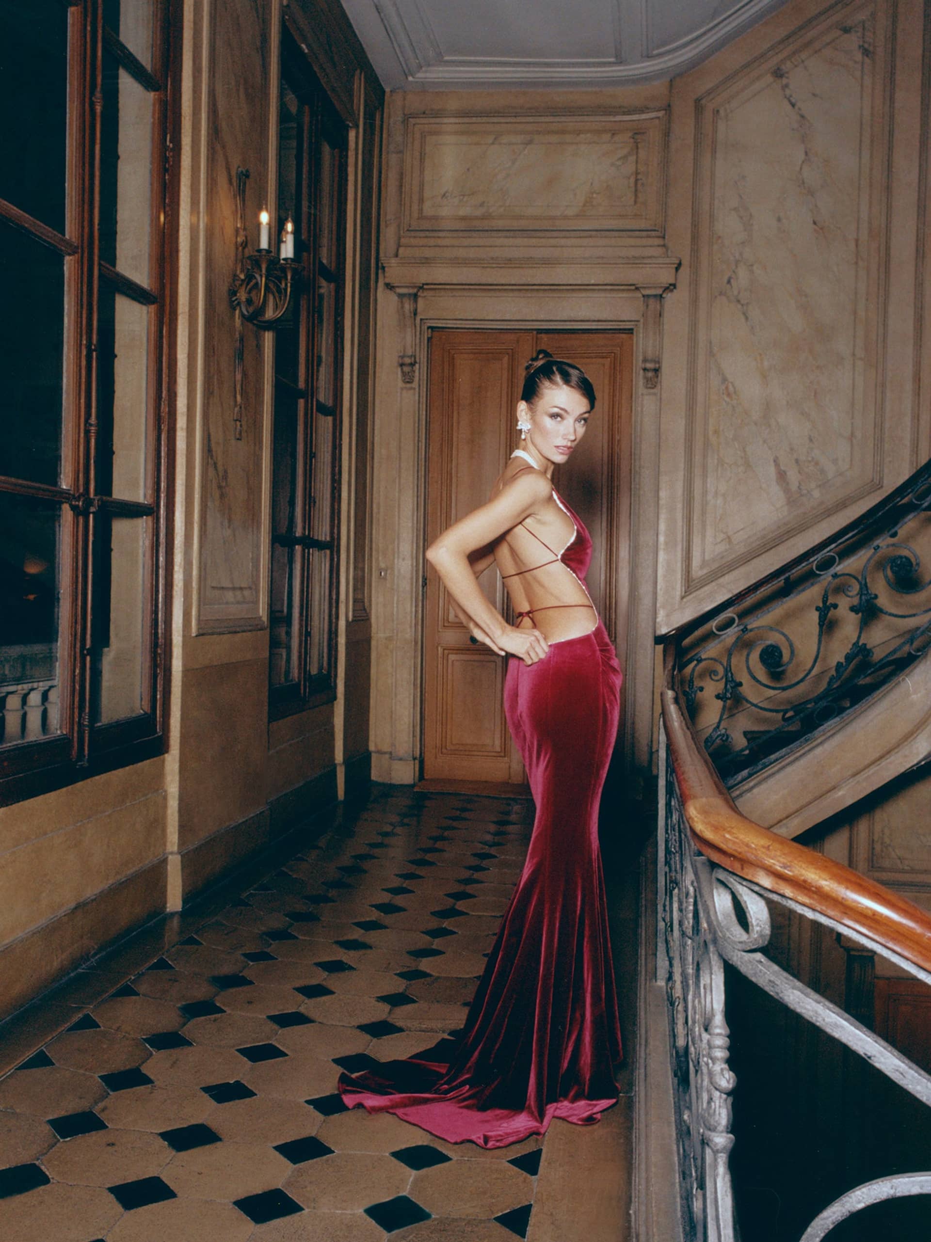 Pauline Velvet Dress (Red) made by Nana Jacqueline