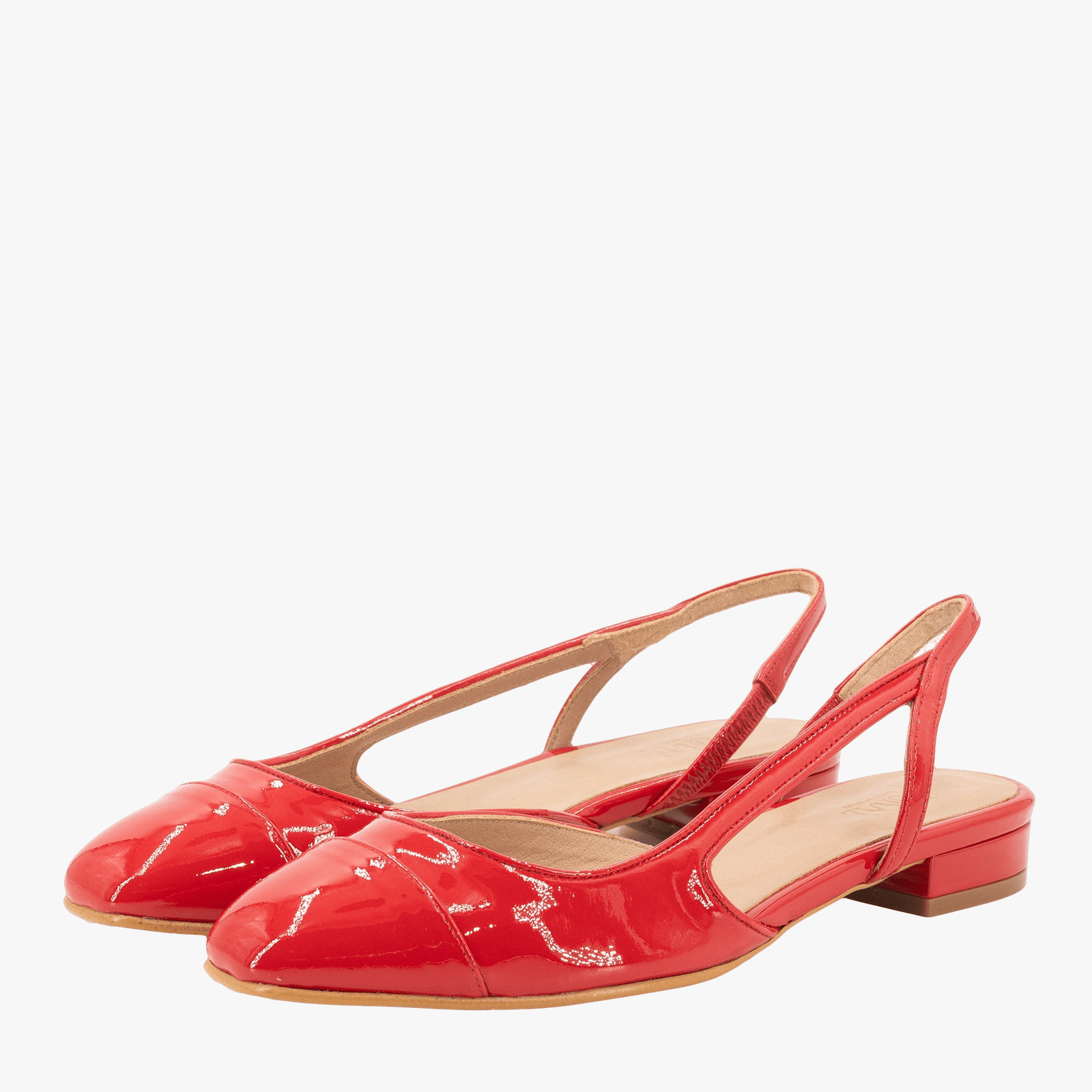 LUISA RED PATENT BALLERINAS made by Toral