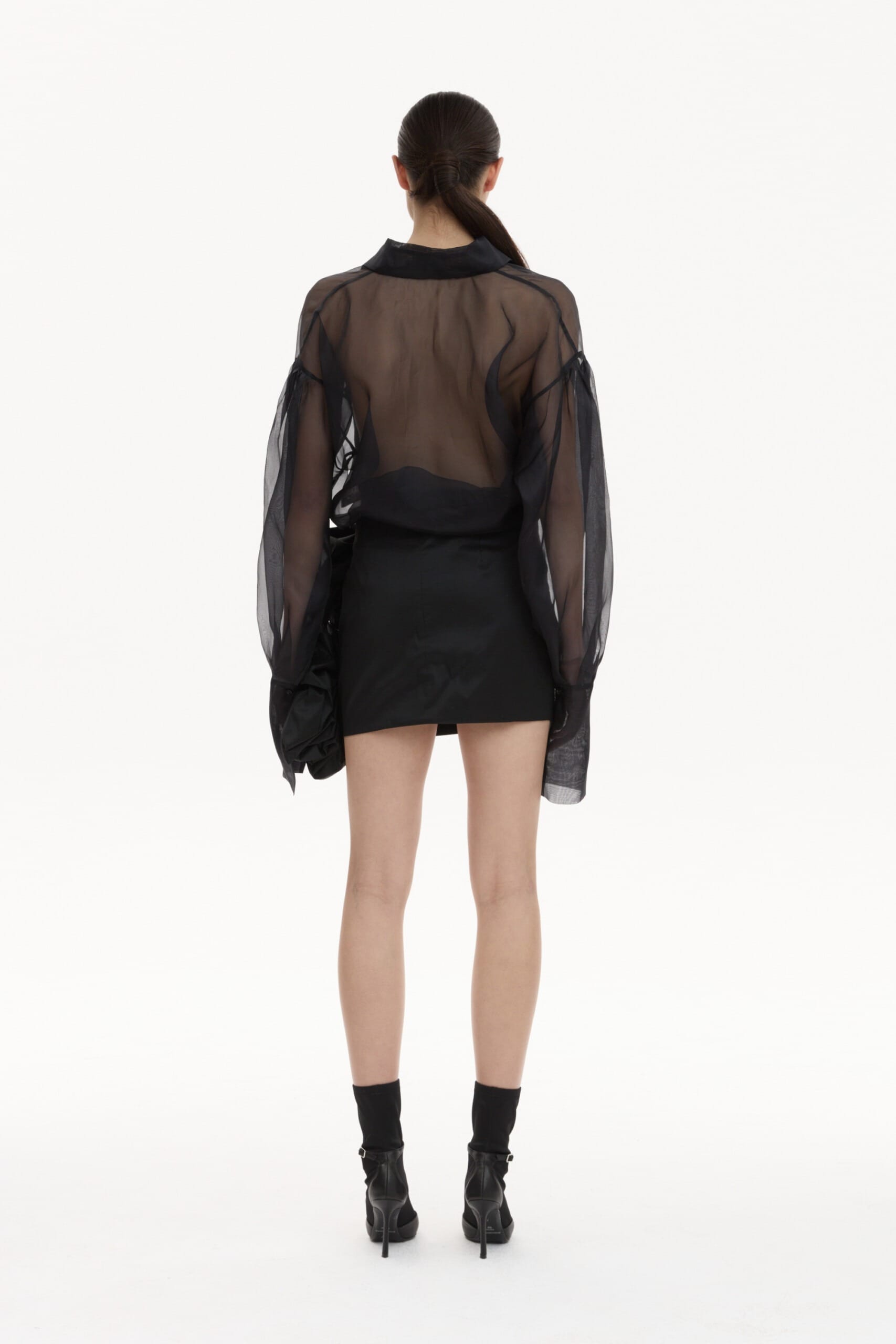 Silk Sheer Shirt made by YAVORSKA